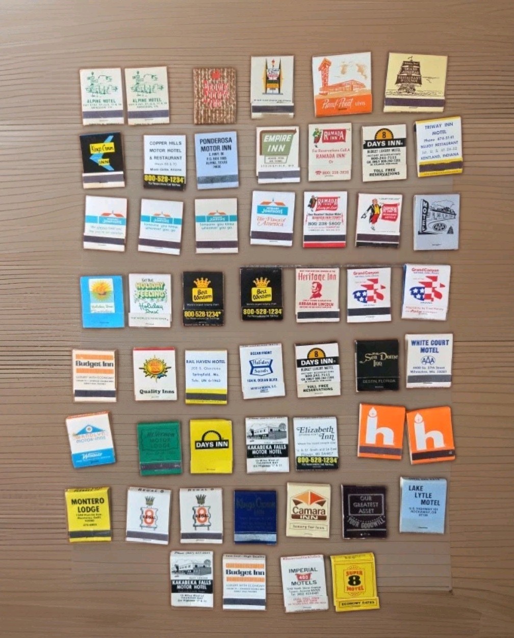 Lot of 50 + Vintage Hotel & Motel Matchbooks: Days Inn, Ramada, Best Western Lot of 50 + Vintage Hotel & Motel Matchbooks: Days Inn, Ramada, Best Western