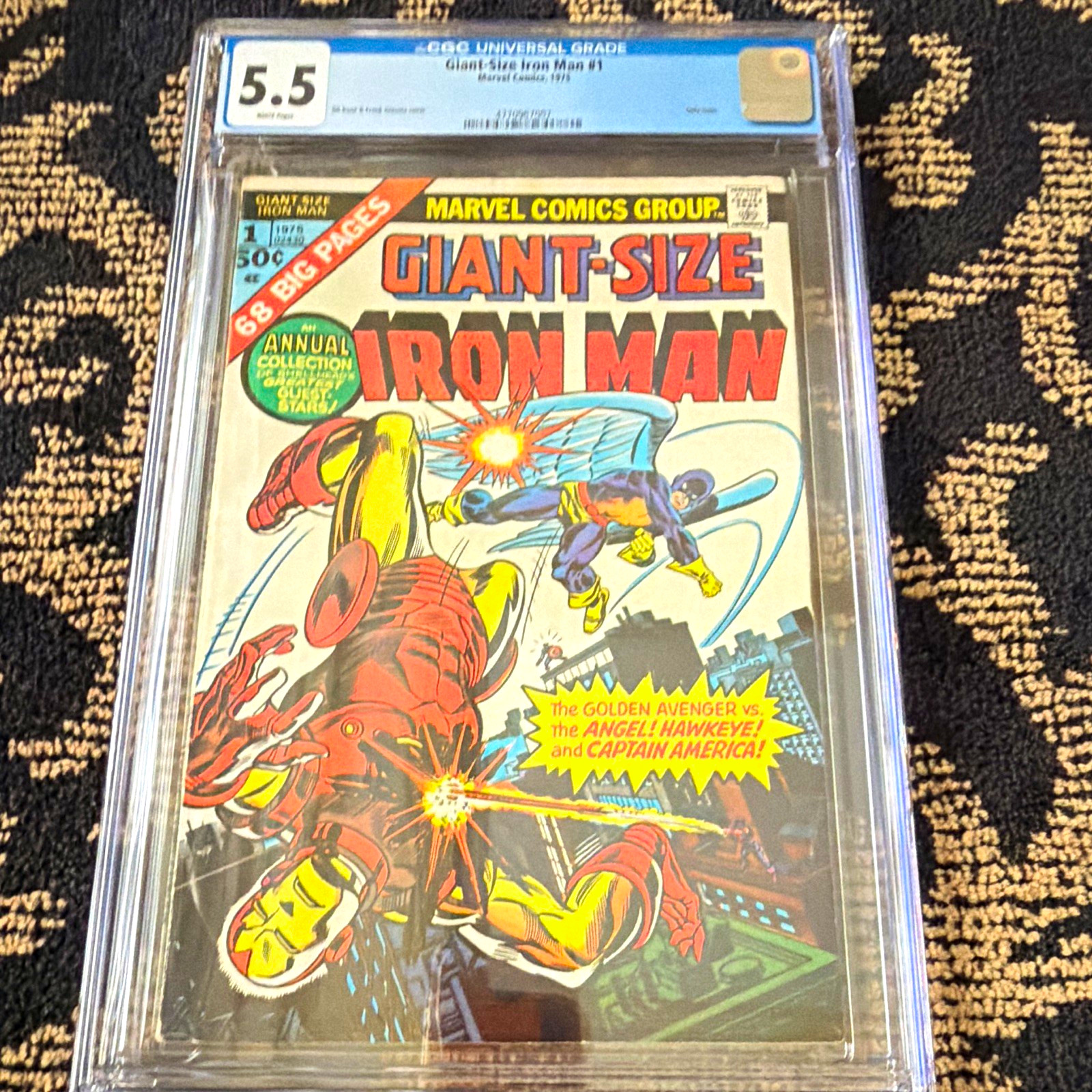 Giant-Size Iron Man #1 CGC 5.5 (1975) Marvel Captain America Hawkeye 0878037006