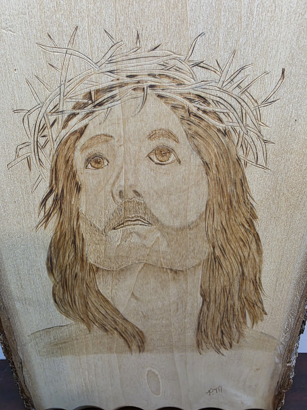 Vintage Jesus Wood Burned Plaque Folk Art Pyrography Christian Wall Art 1970s Vintage Jesus Wood Burned Plaque Folk Art Pyrography Christian Wall Art 1970s