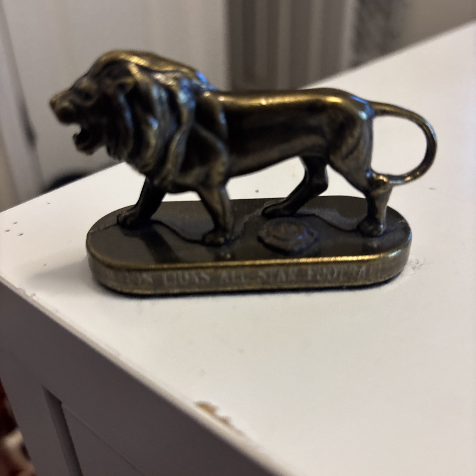 Vintage 1998 Lions Club International All-Star Football Figurine Paperweight EUC