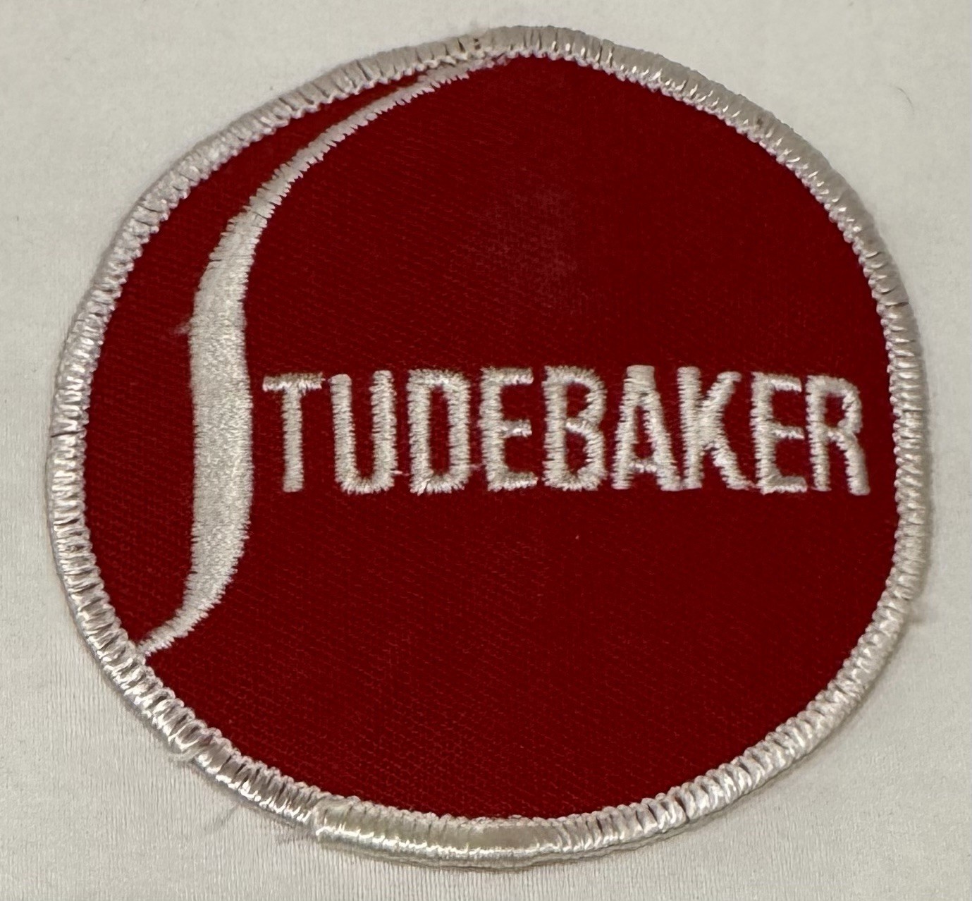 Vintage Studebaker Red Ball Lazy S Logo Garage Uniform Patch - 1980\'s - EXC+