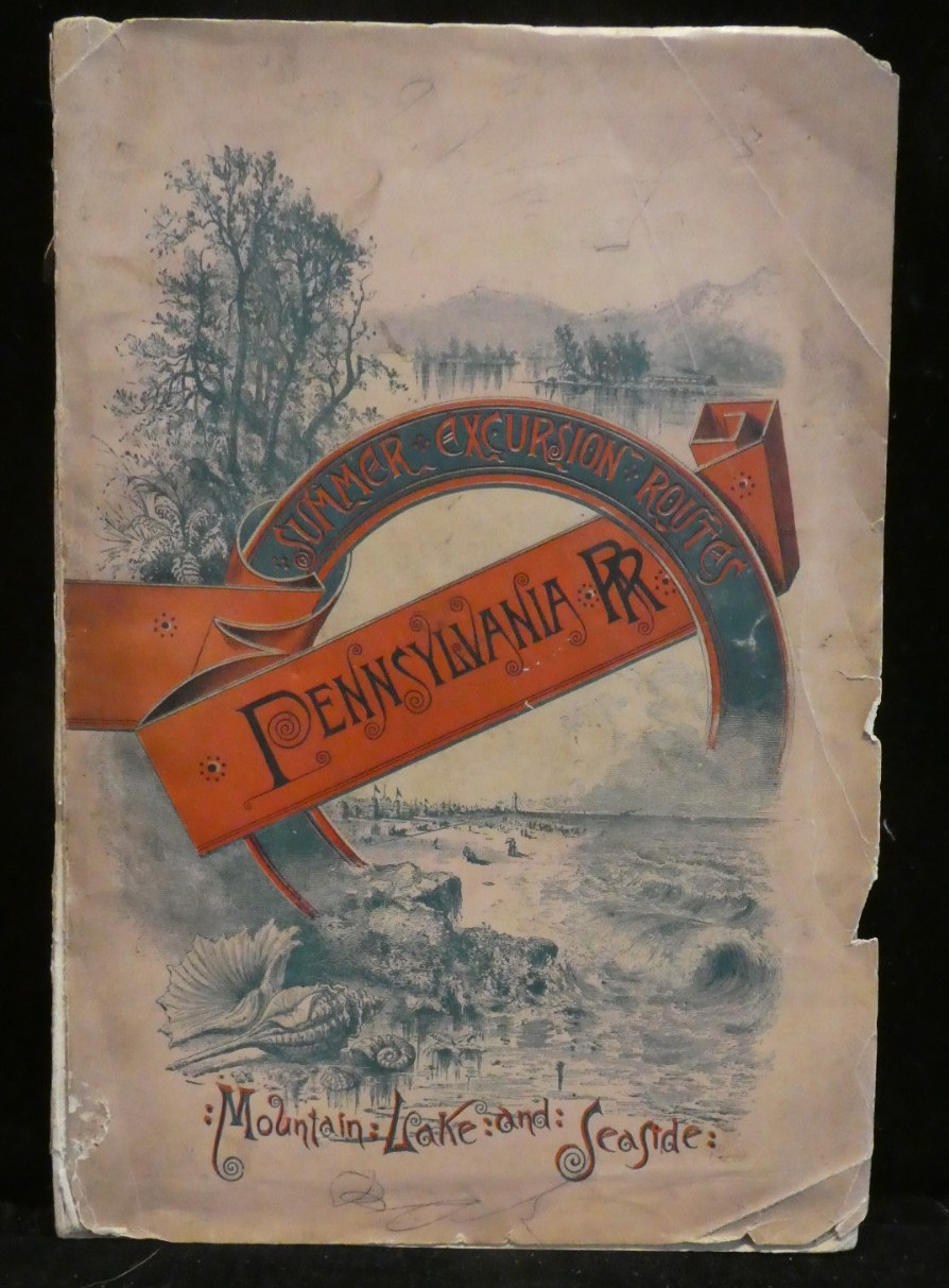 Railroad Brochure Summer Excursion Routes Pennsylvania RR, 1886