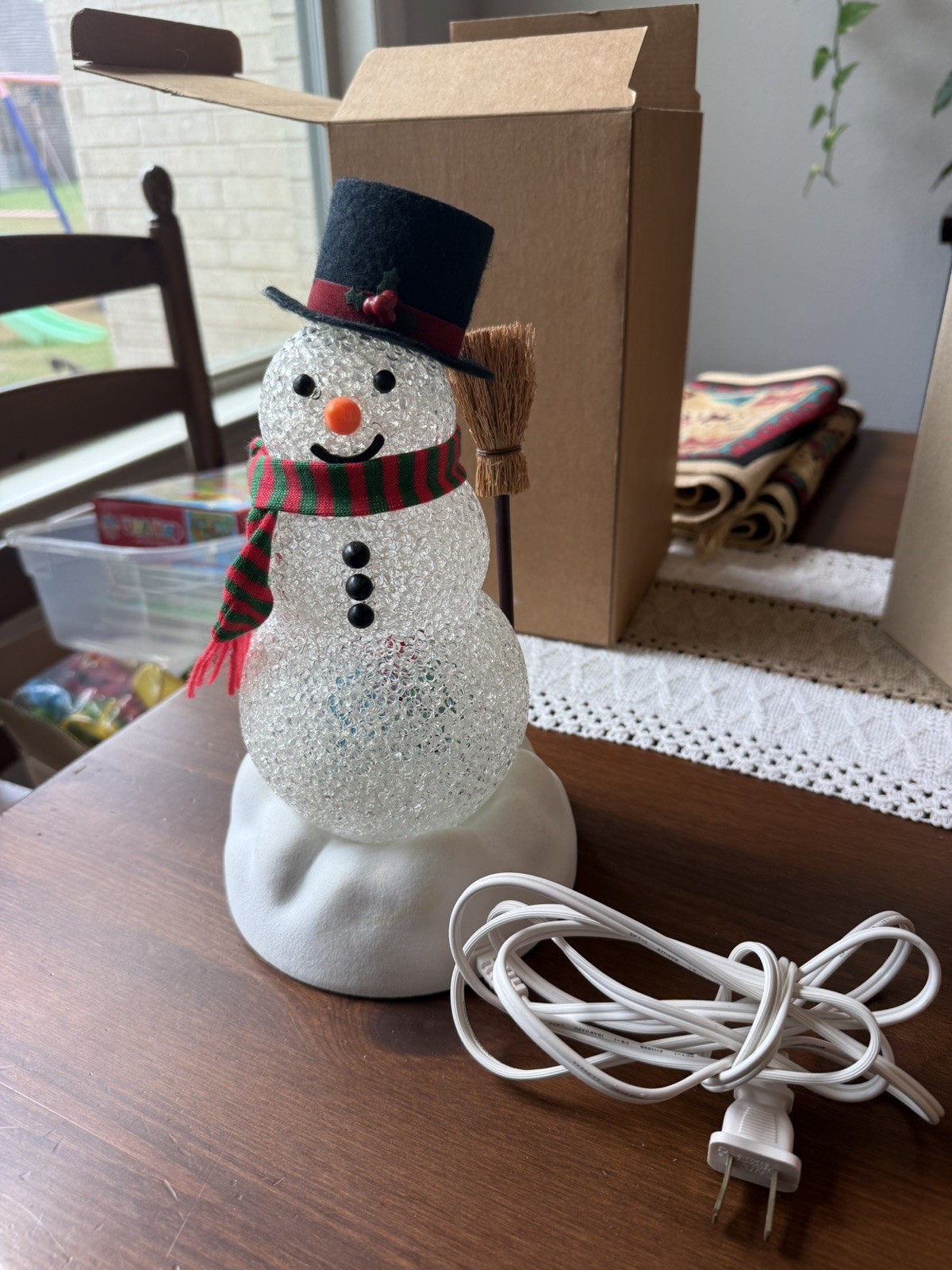 Vintage Avon Chilly Sam Light Up Snowman 1993 Color Changing Original Box