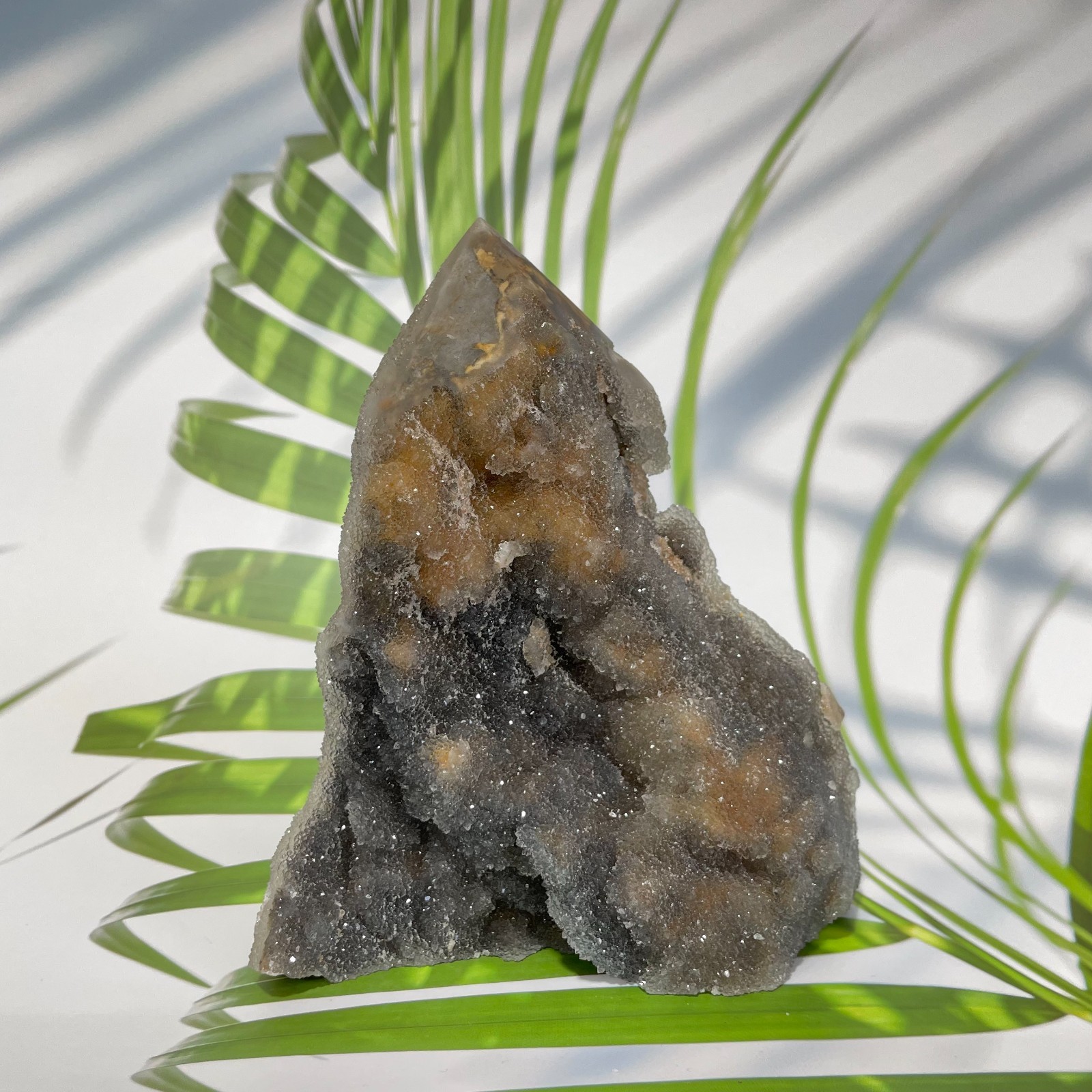 1.62LB Natural Sphalerite crystal Tower Obelisk quartz rod cave specimeni G6627