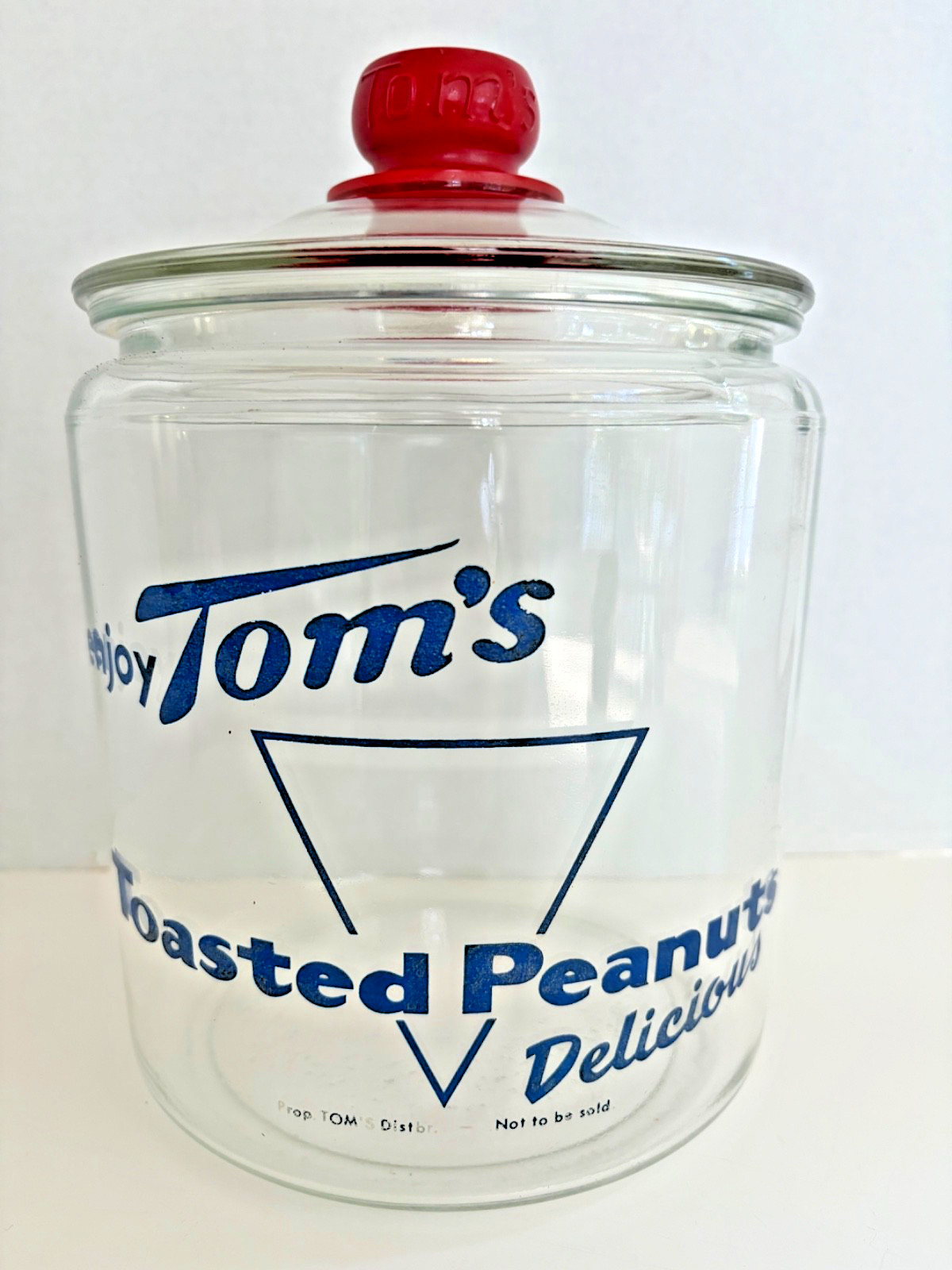 Vintage Tom\'s Toasted Peanut Jar 10\ Vintage Tom\'s Toasted Peanut Jar 10\
