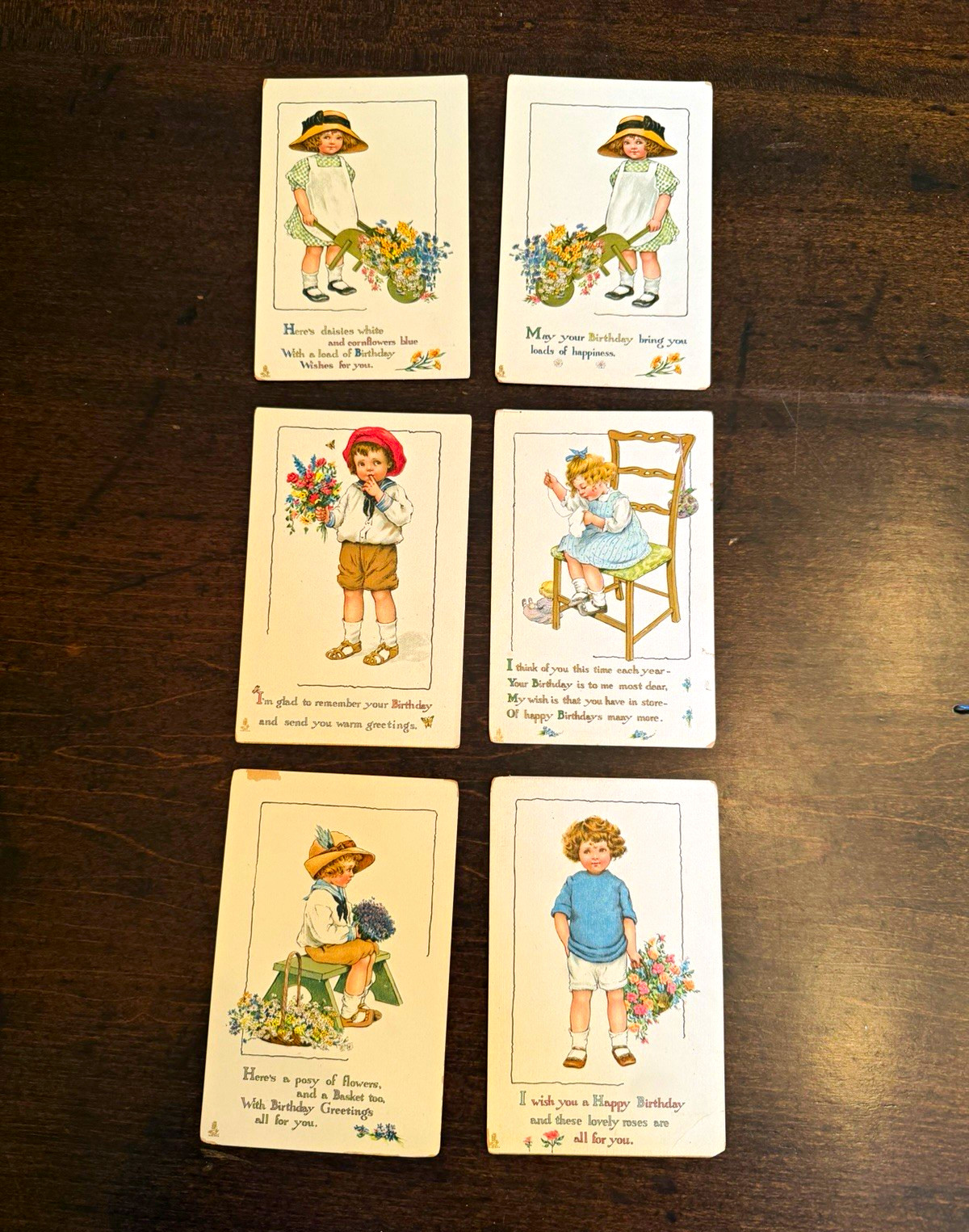 Antique early 1900s Raphael Tucks and Sons New Old Stock postcard Set ￼