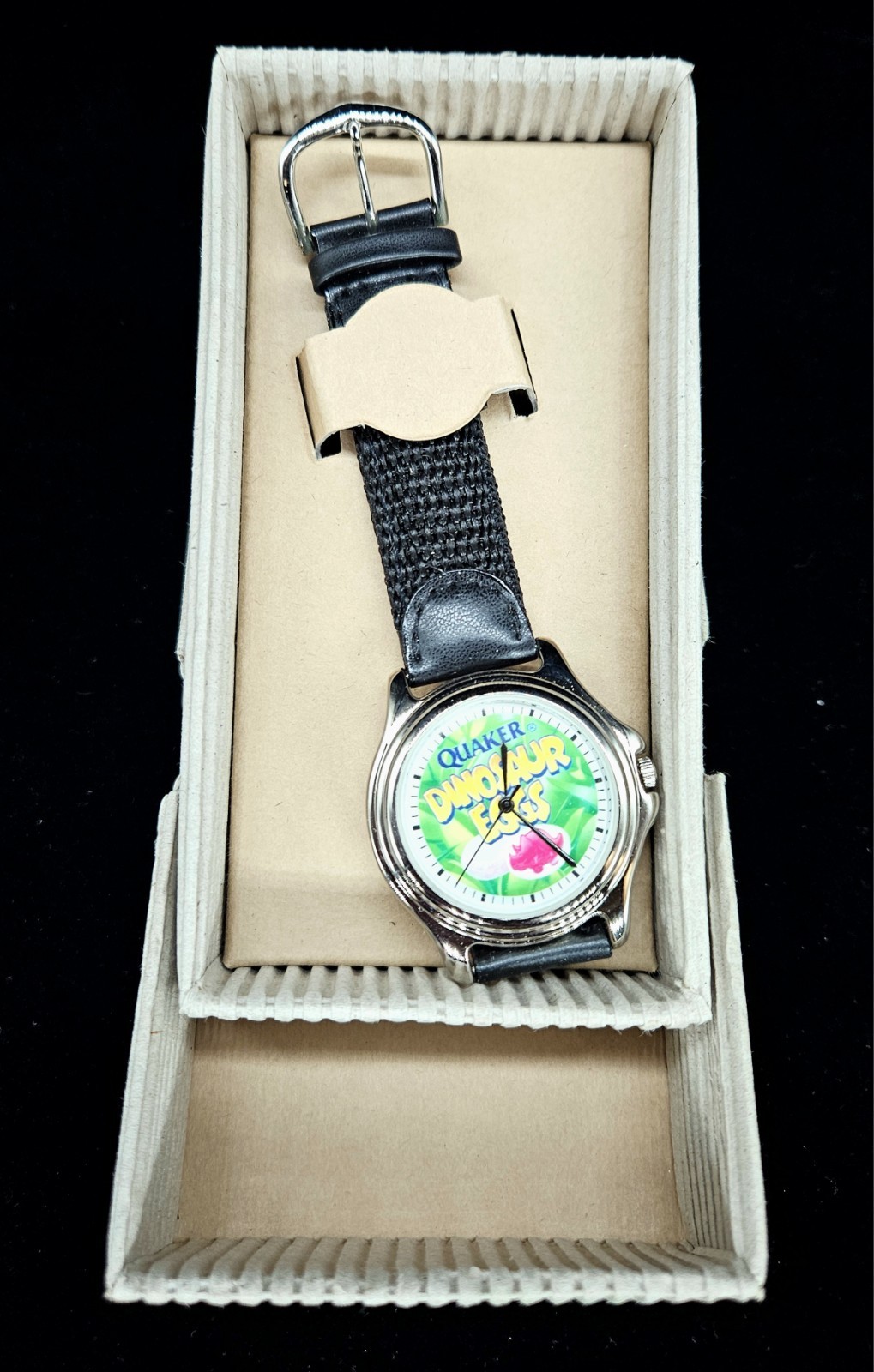 Vintage Quaker Oats DINO EGGS Cereal Watch RARE HTF New Never Used Memorabilia