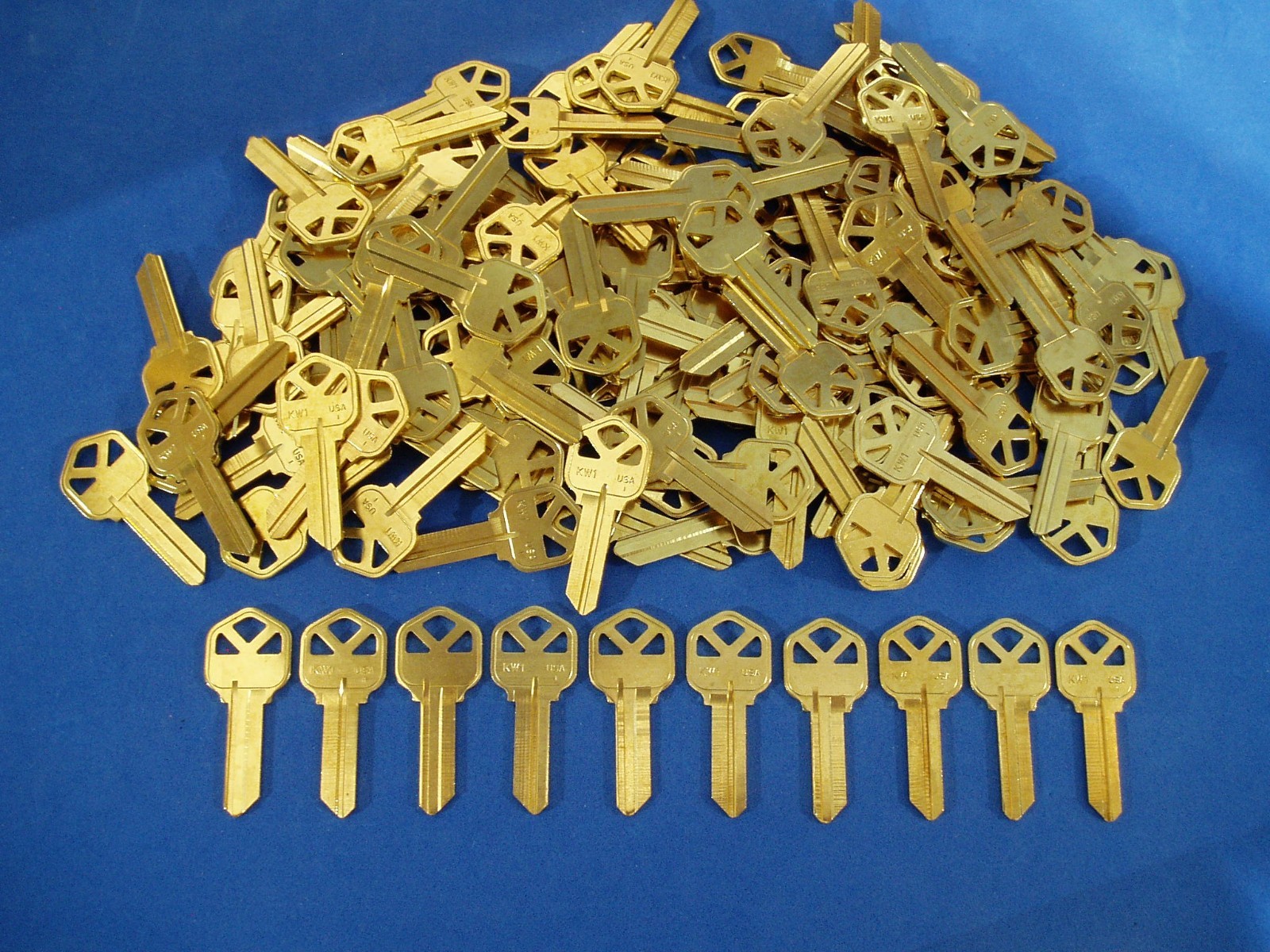 250 PK KWIKSET BRASS LOCKSMITH KW1 KEY BLANKS BLANK MADE IN USA KABA ILCO TAYLOR