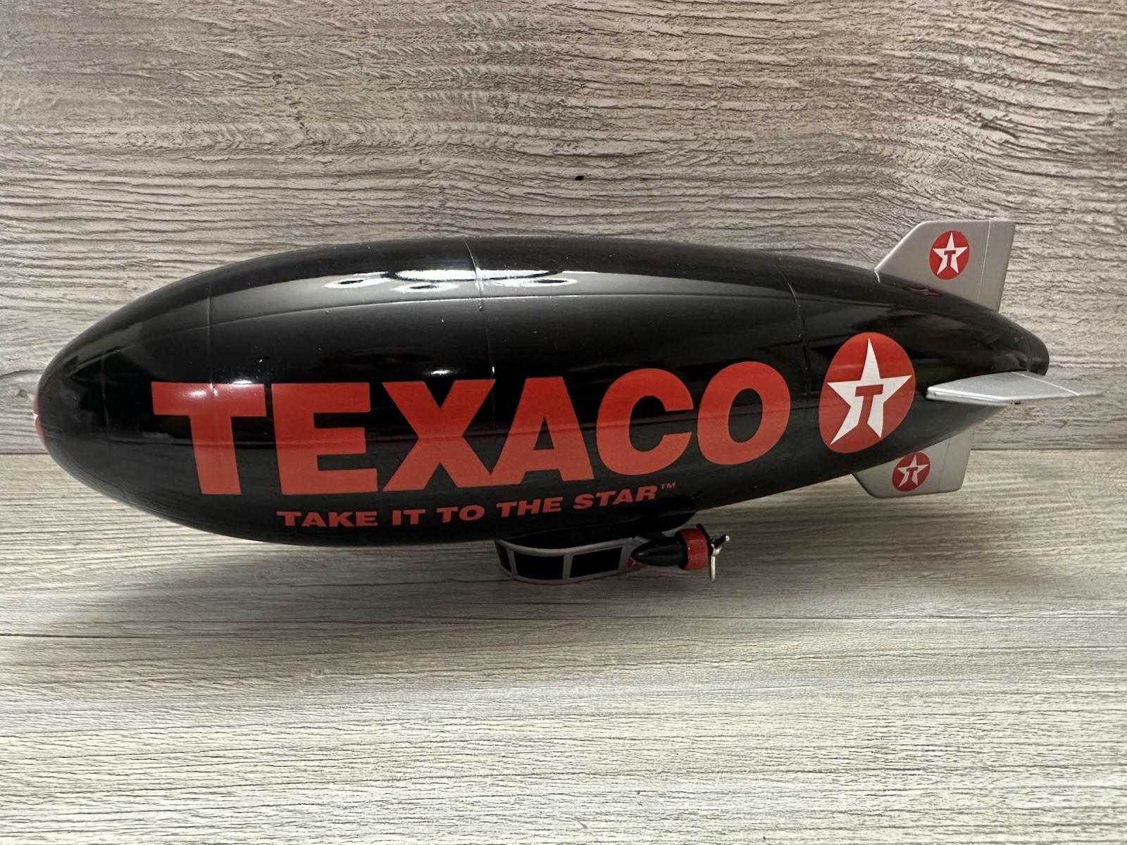 Texaco Die Cast Blimp Coin Bank in black Gas And Oil Collectible