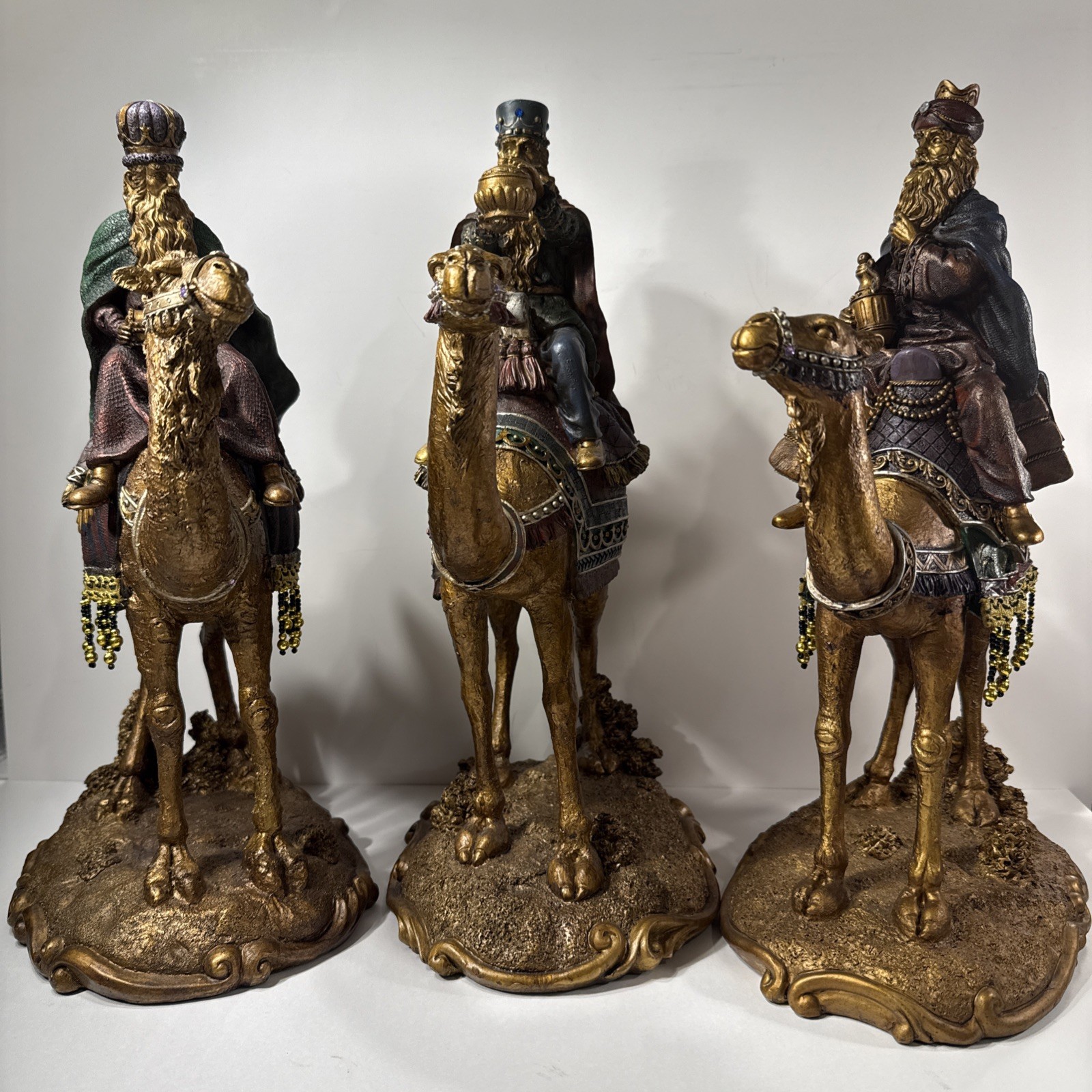 Vtg Bombay Company The Magi 3 Wise Men Camels Large Nativity Christmas 2004