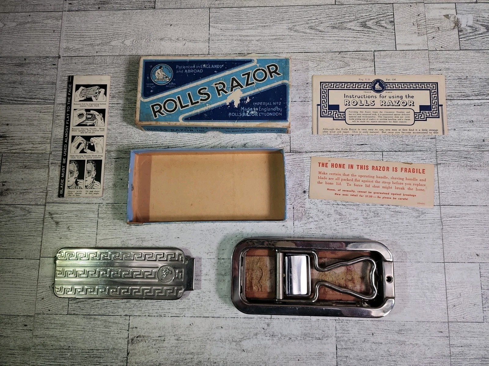 Vintage Rolls Razor Imperial No2 Made In England w/ Box & Directions
