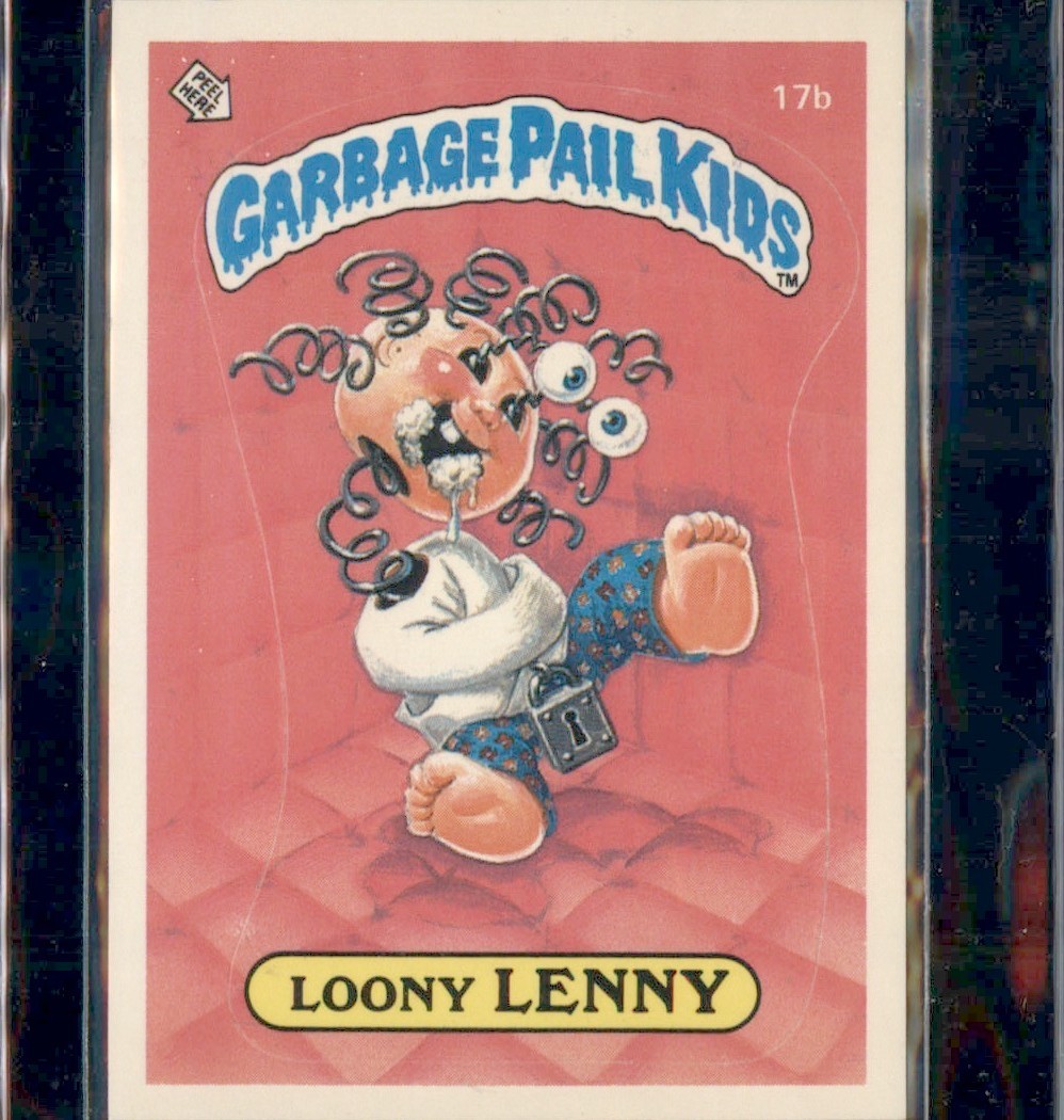 1985 Topps Garbage Pail Kids 1st Series OS1 - Loony LENNY Matte Card #17b