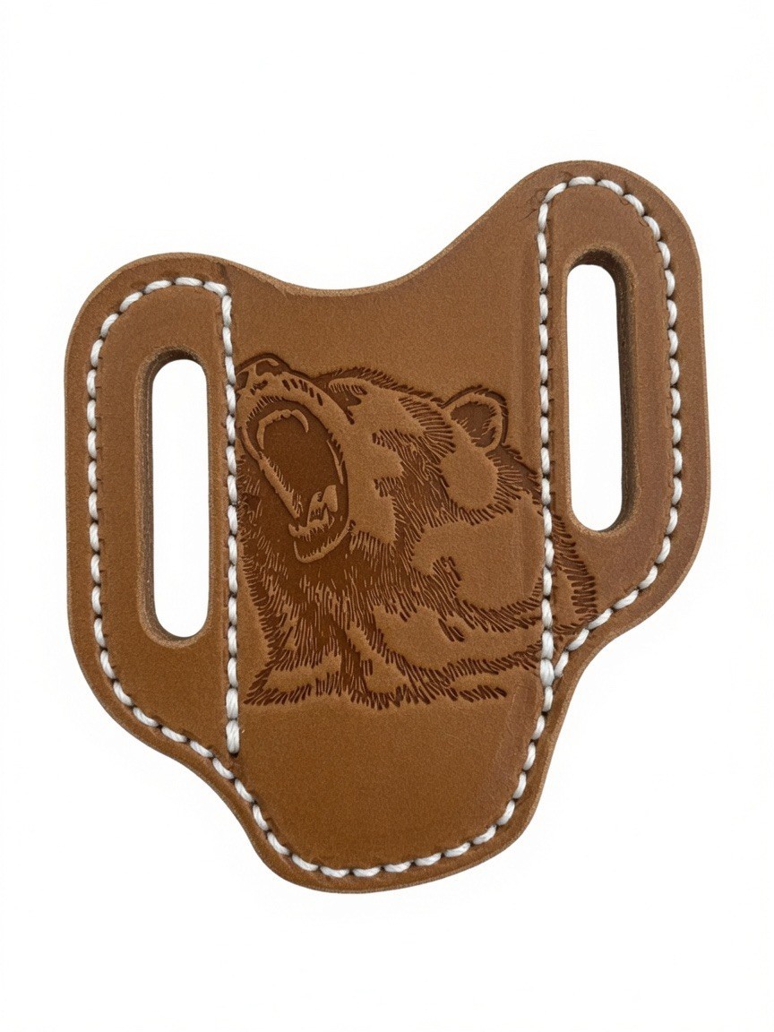 Genuine Leather Folding Knife Sheath Heavy Duty EDC Made In USA Bear Gift Hunt Genuine Leather Folding Knife Sheath Heavy Duty EDC Made In USA Bear Gift Hunt