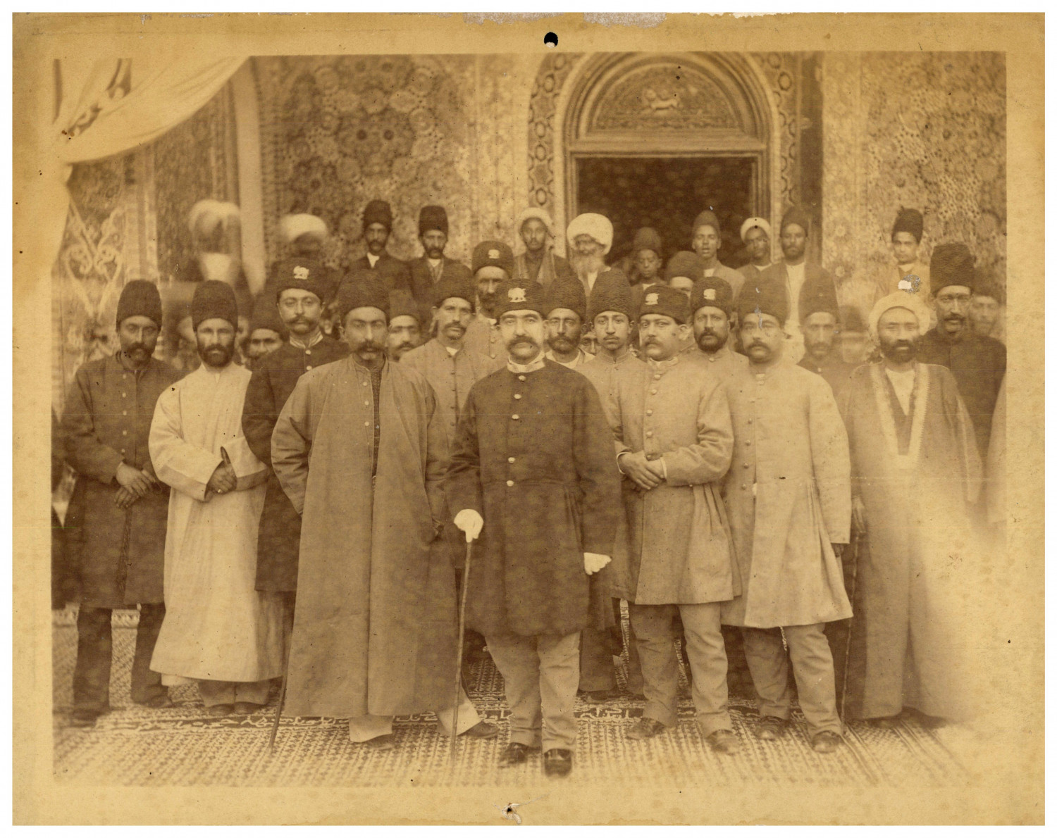 Elite Qajar, Nassereddin Shah Qajar and entourage, Persia Late Qajar period, Pe Elite Qajar, Nassereddin Shah Qajar and entourage, Persia Late Qajar period, Pe