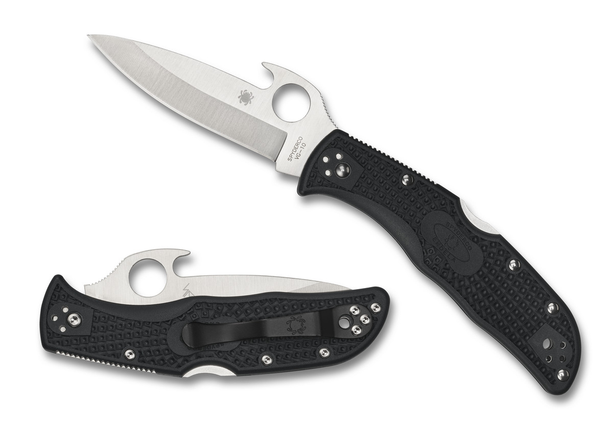 Spyderco Knives Endela Lockback Gray FRN Handle VG-10 C243PGYW Pocket Knife