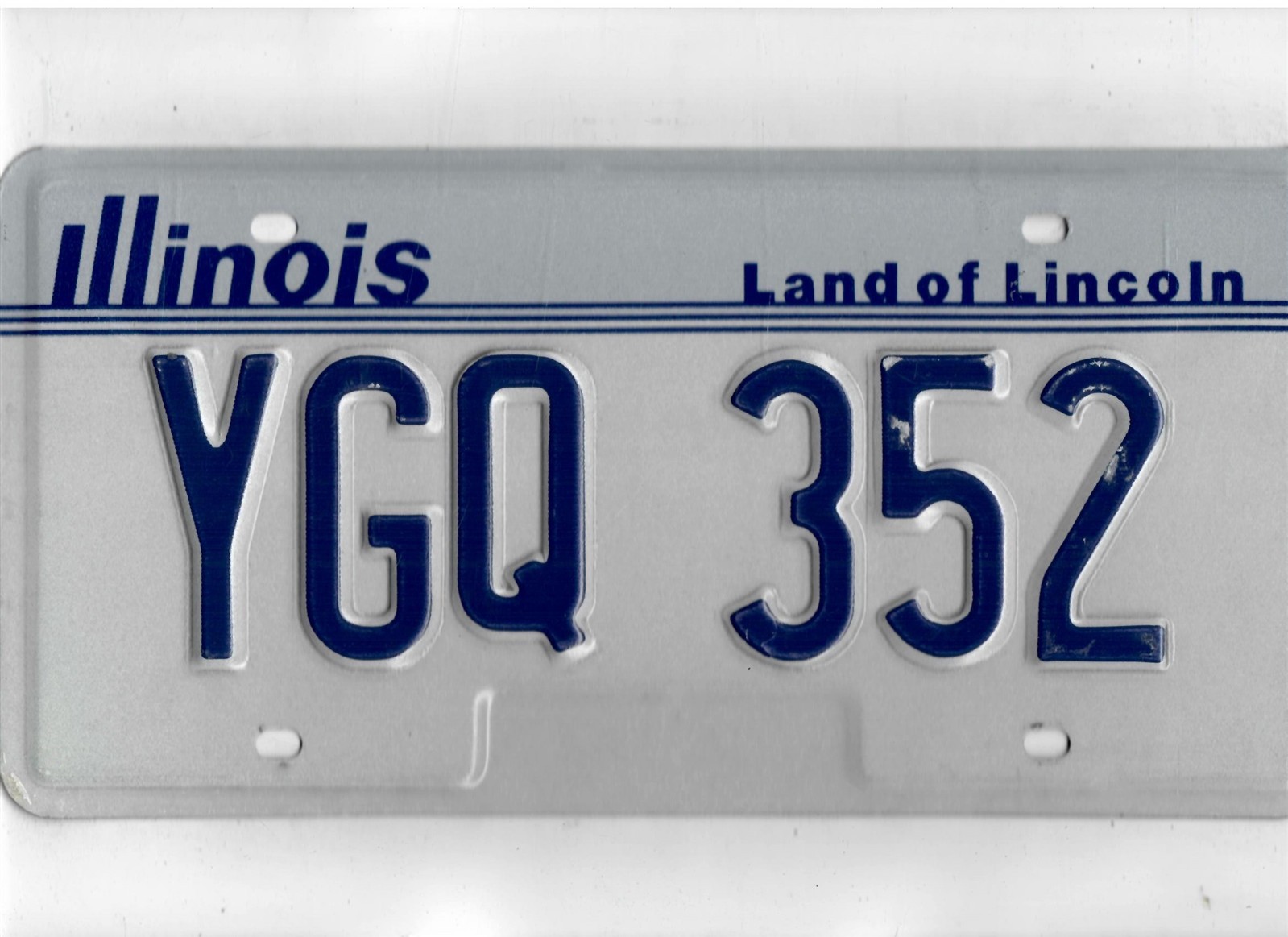 ILLINOIS passenger license plate 
