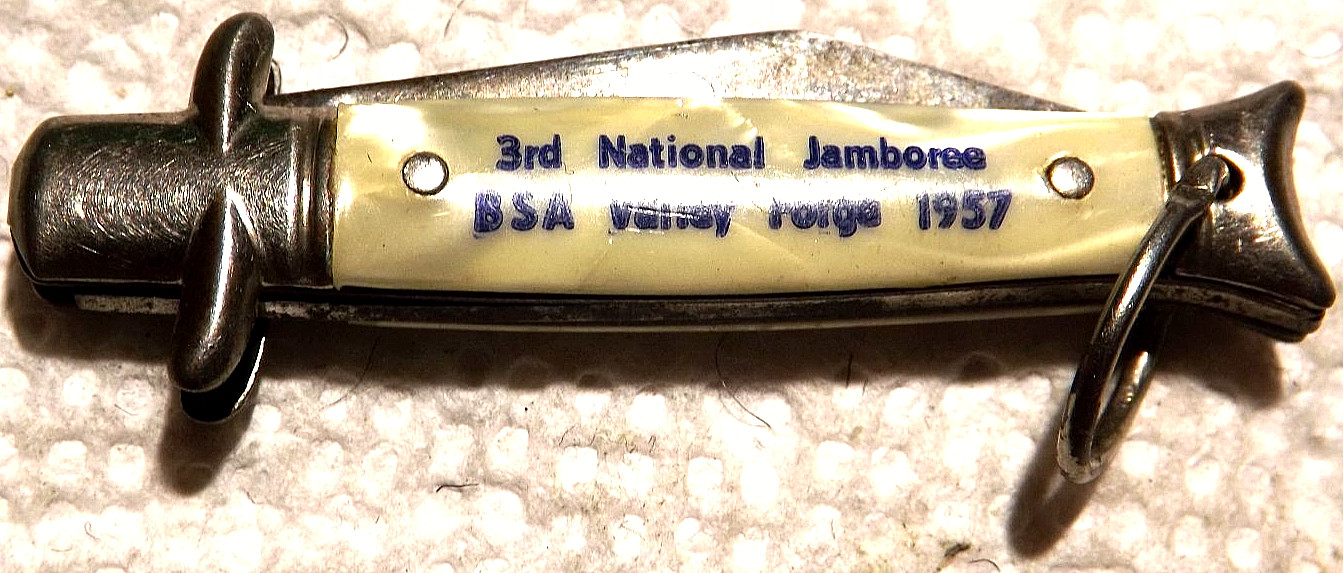 Vintage 3rd Ntl. Jamboree 1957 Boy Scout Mini Pocket Knife Valley Forge BSA