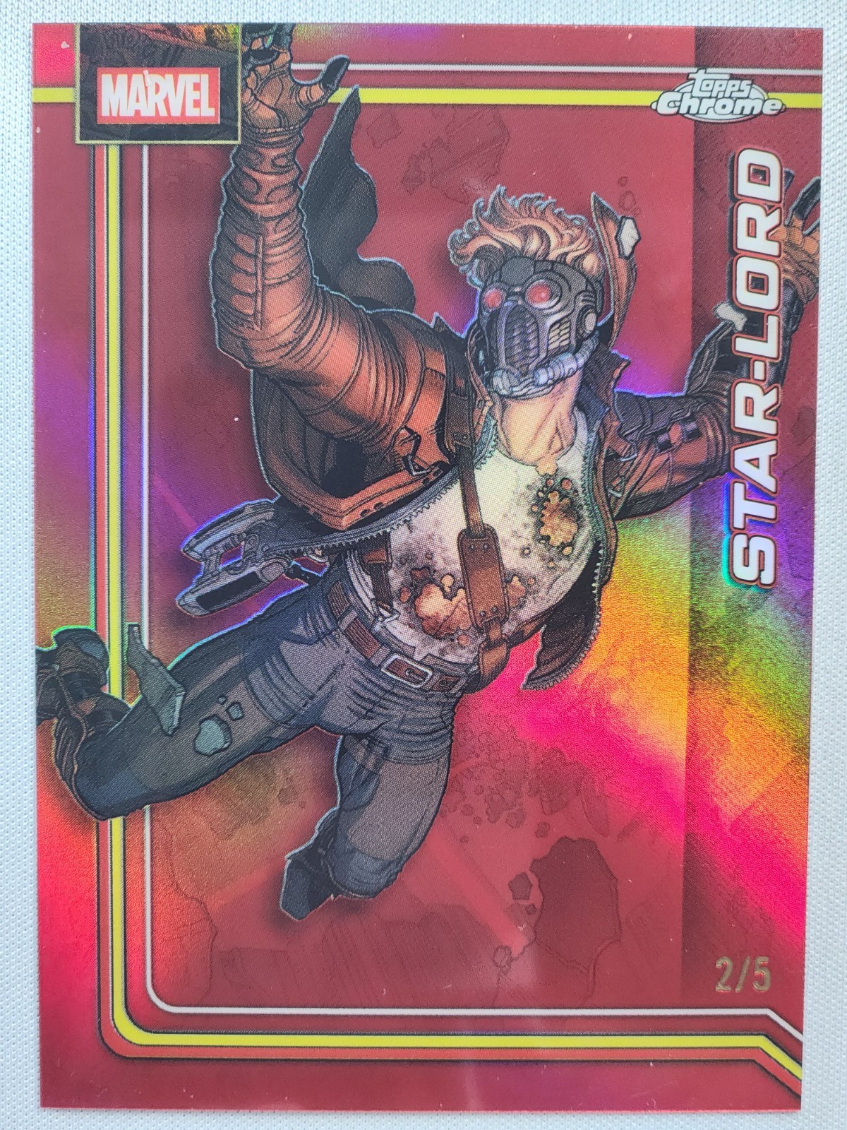 2026 Topps Chrome Marvel Star-Lord 168 Red Refractor /5