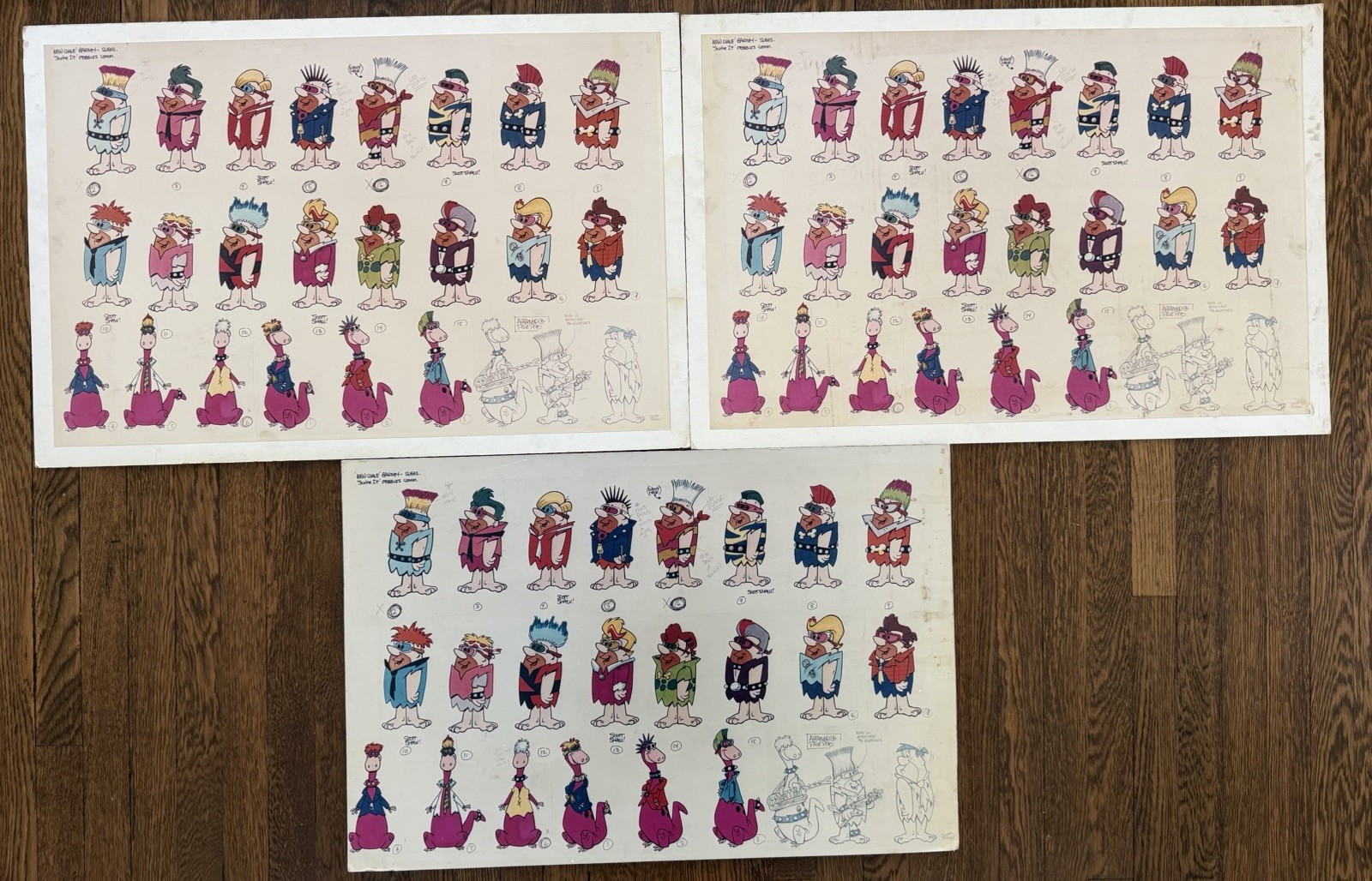 Scott Shaw Fruity Pebbles 1984 Presentation Boards (3) Pre-Production Ad Art