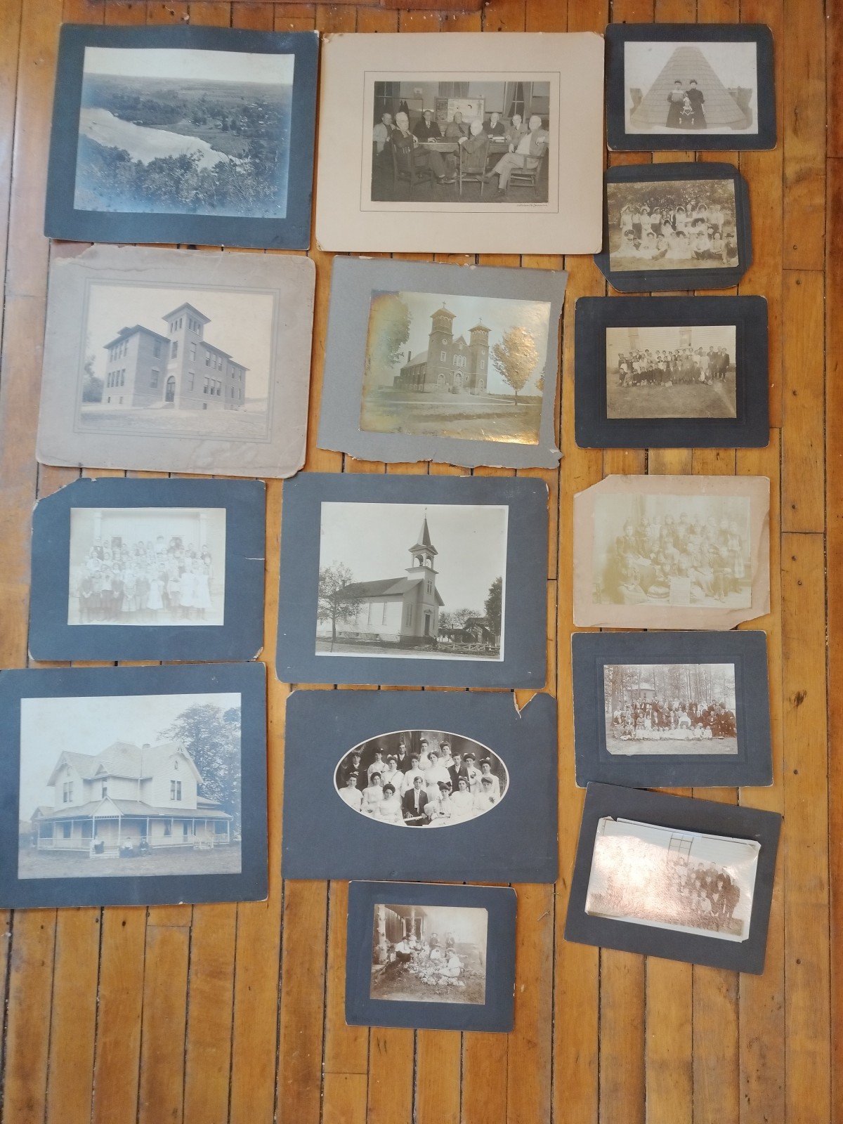 Saugatuck Michigan history cabinet photos Lot Of 13 School Church Views 