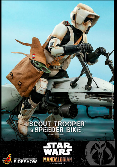 Hot Toys Mandalorian The Child Speeder Bike & Scout Trooper Sideshow Collectible