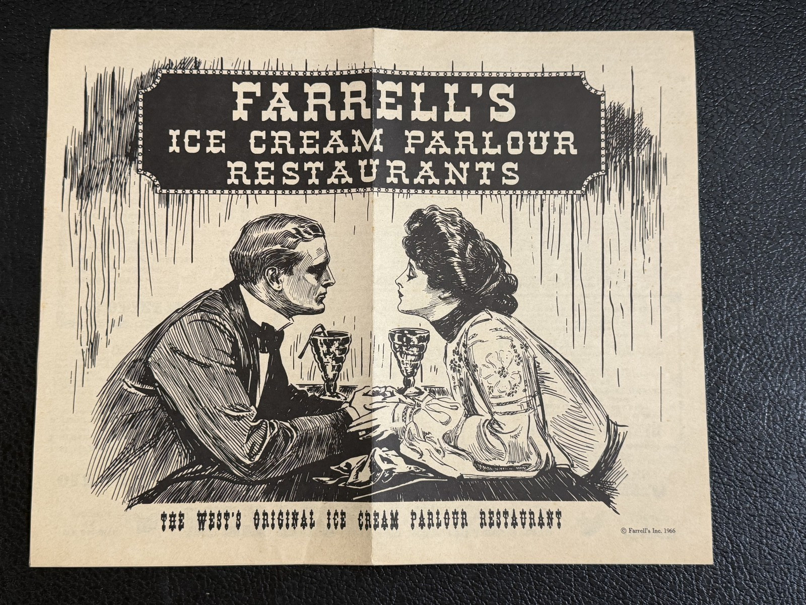 Vintage Farrell\'s Ice Cream Parlour Menu