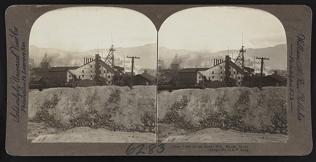 Photo:Butte Montana 1905 Great Hill Mining View Stereoview
