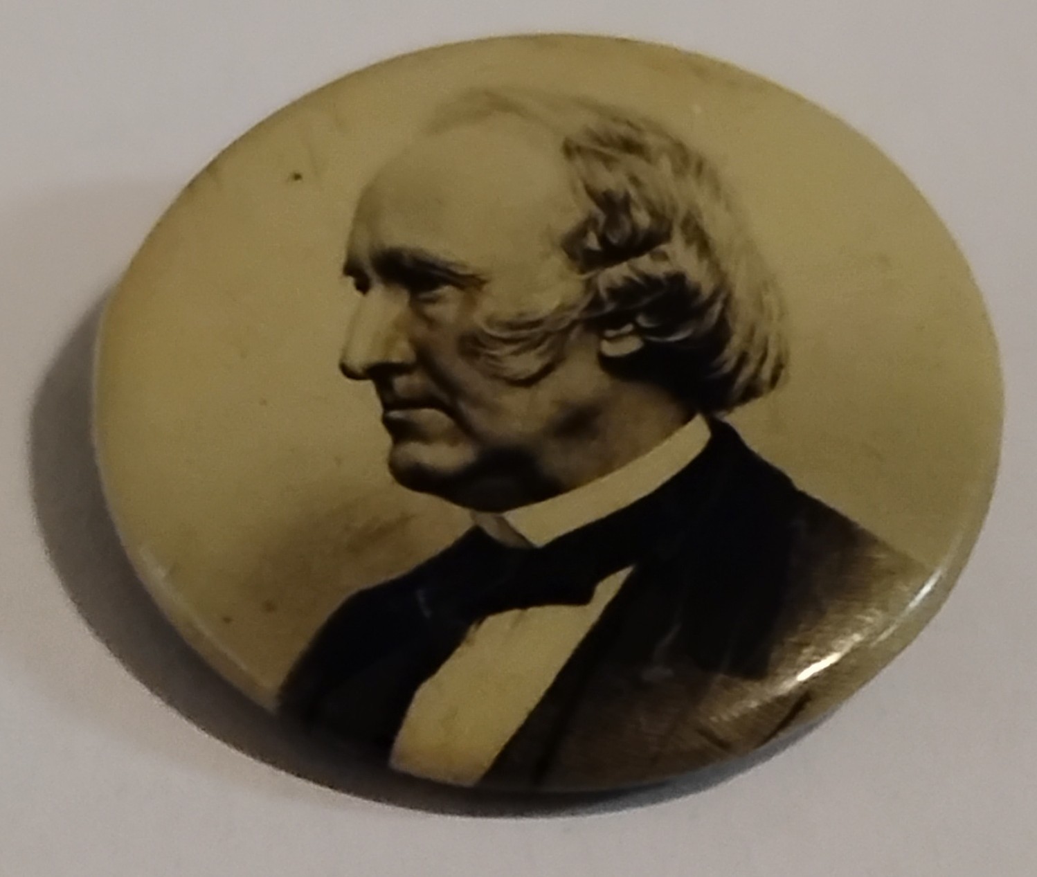 Vintage Wendell Phillips American Abolitionist Portrait Pinback