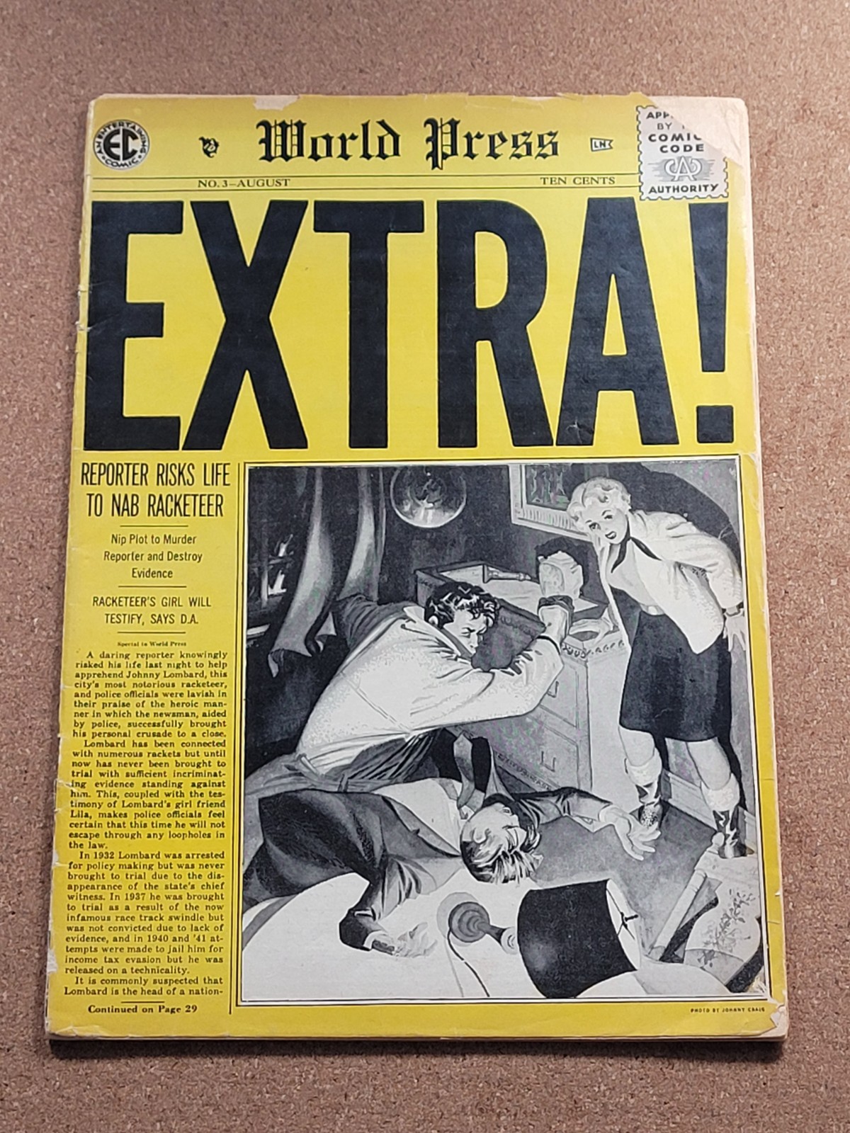 Extra 4 1955 EC Golden Age Comic Reed Crandall Johnny Craig Low Grade Complete