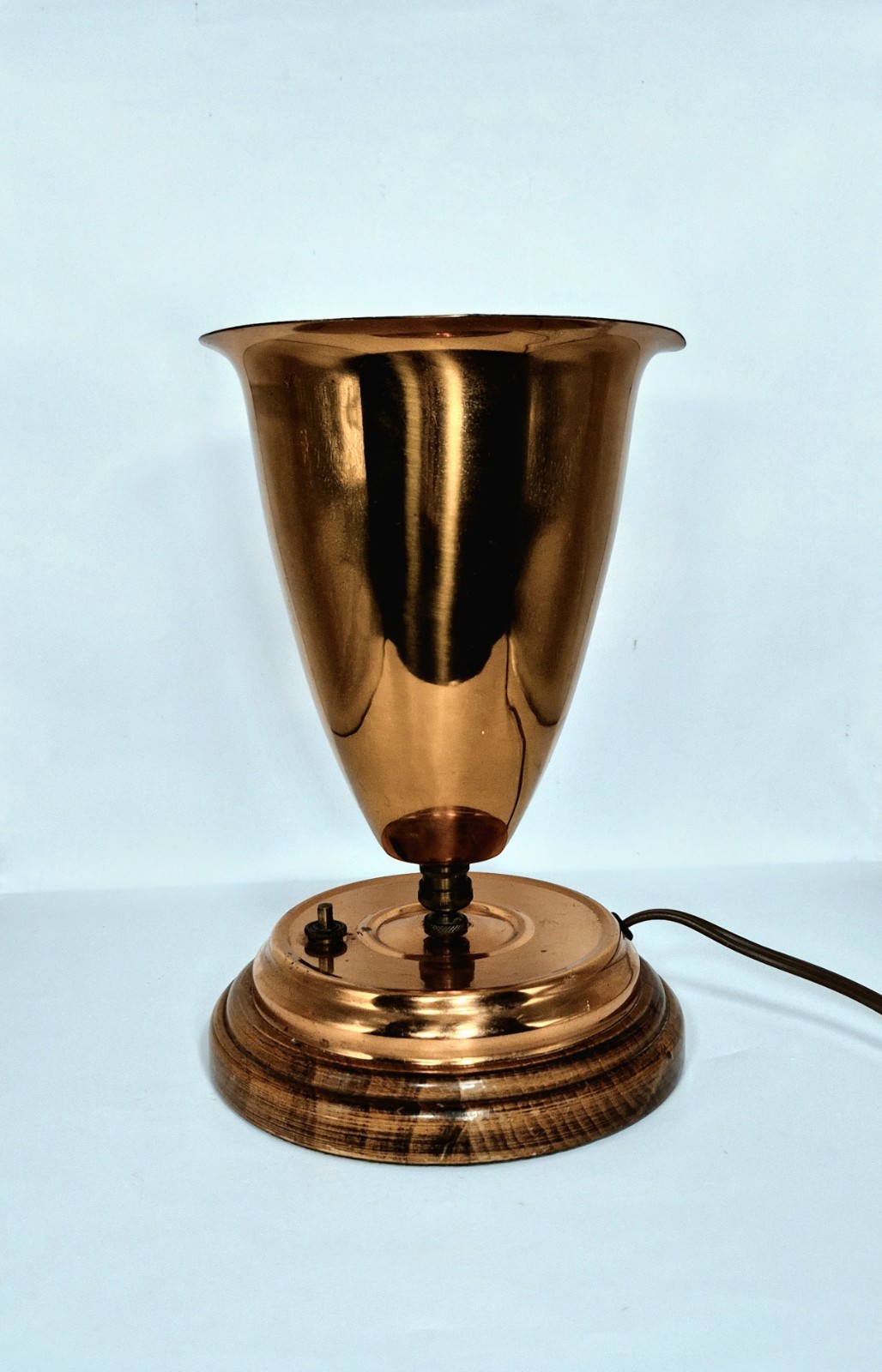 Vintage Lampcrafts of California Copper Atomic Chalice Up-Light Lamp - MCM