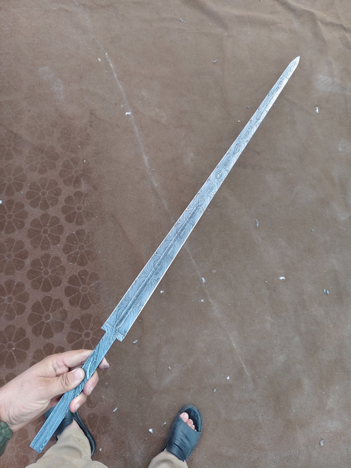 Damascus Blank Blade German Style Custom Handmade Sword Blank Blade 36\'\'