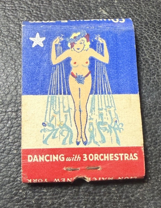 K11 French Casino New York City Miami Beach Girlie Pinup Nude Matchbook