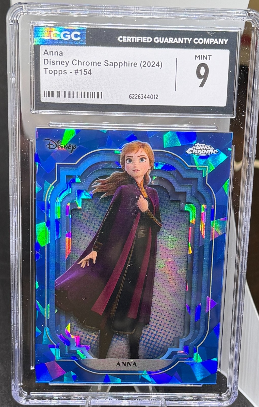 ANNA 2024 TOPPS CHROME DISNEY SAPPHIRE #154 CGC 9 MINT *478