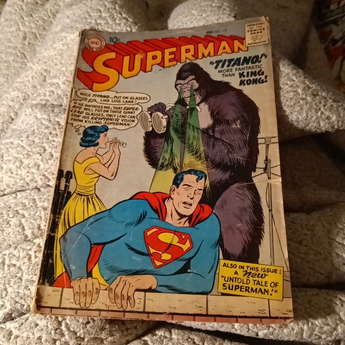 Superman #127 DC comics 1959 1st appearance Titano more fantastic then King Kong