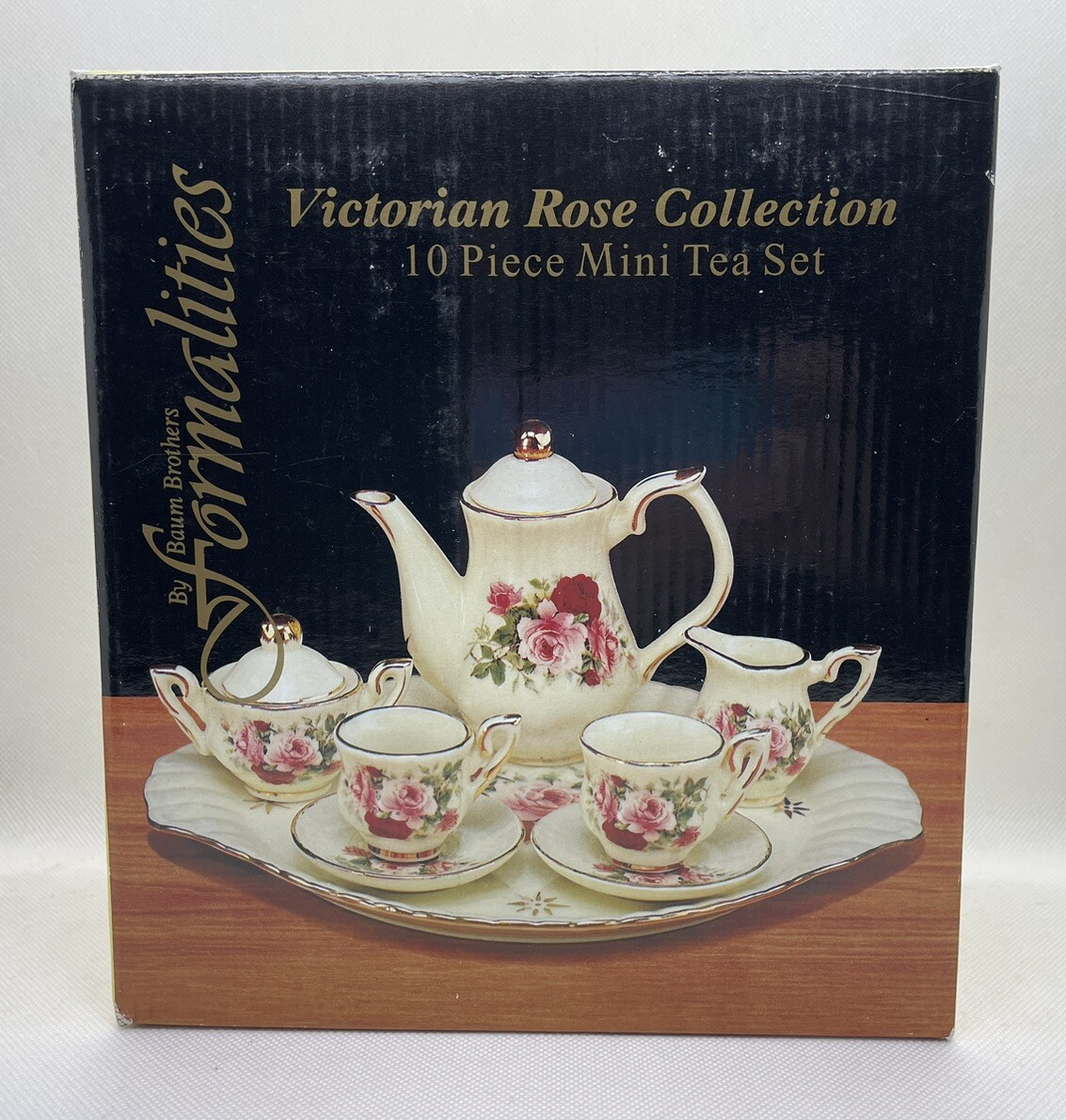 NEW Formalities by Baum Brothers Victorian Rose Collection 10-Piece Mini Tea Set