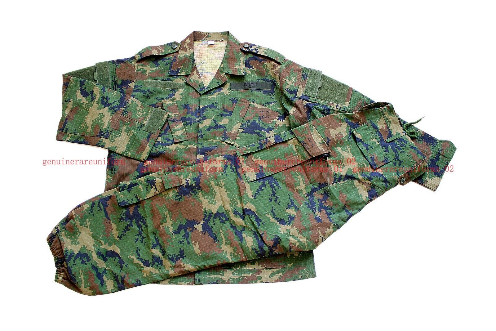 Rare Genuine African Rwanda Defense Force Woodland Digital Camo BDU Uniform MR