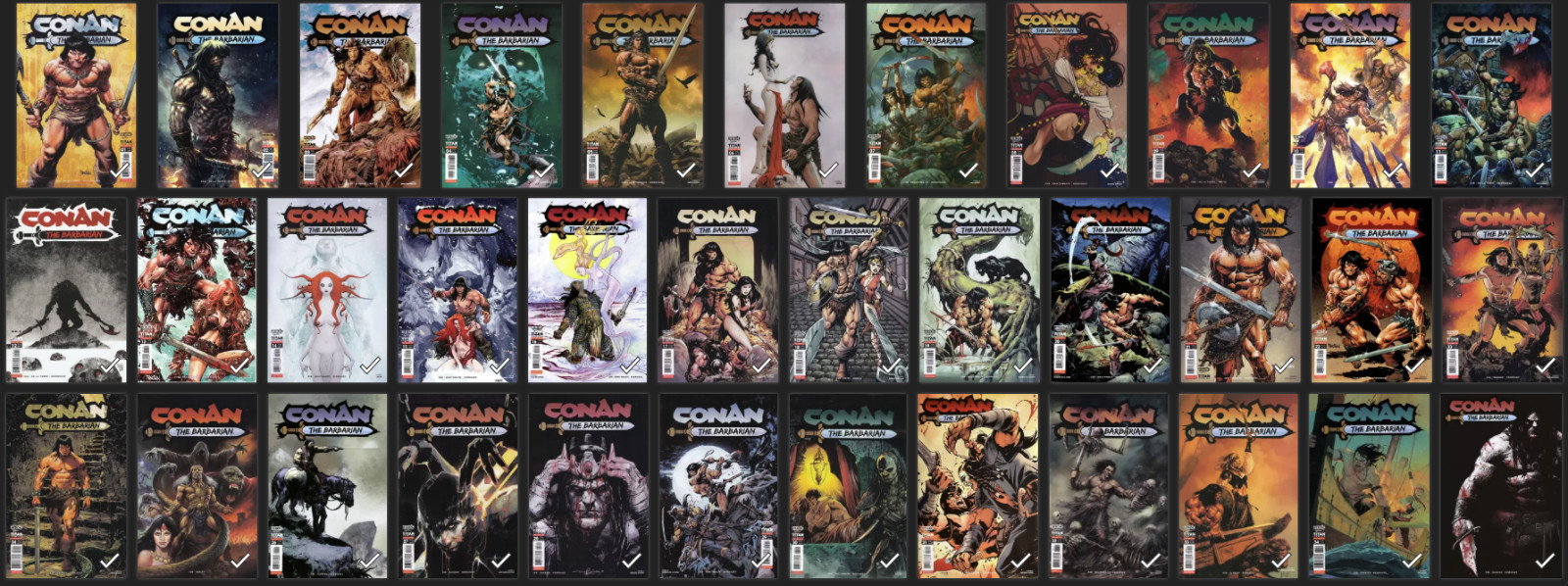 Conan the Barbarian Titan 2023 #1-35 Regular Cover A Complete Series Set (Rare)
