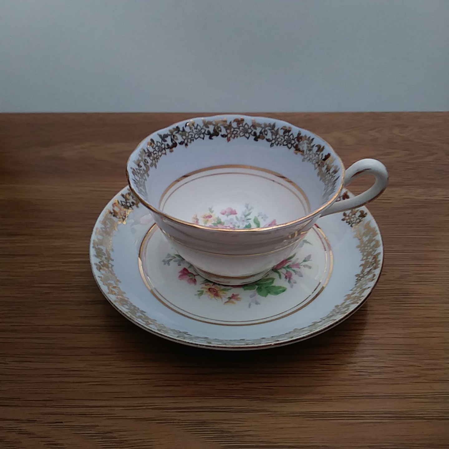 Vintage Hazel Sharon Genuine bone china Teacup & Saucer made in England 