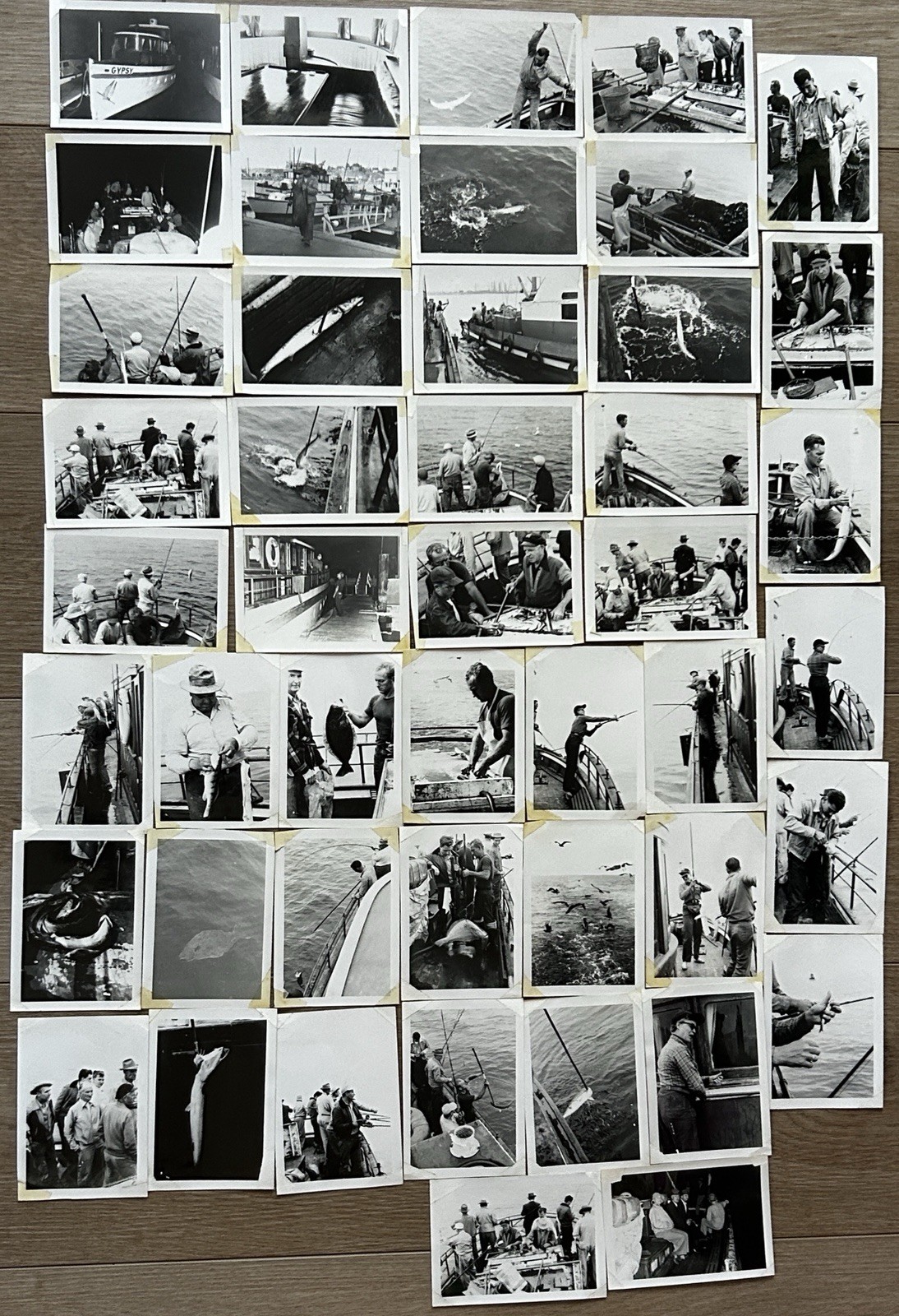 Vintage 1940s Newport Beach Sport Fishing Boat Gypsy Lido Wharf Oil Wells Photos