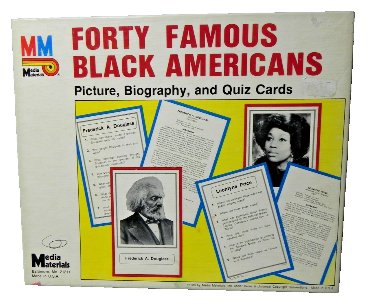 Vintage 1988 Forty Famous Black Americans quiz game  RARE Looks unused