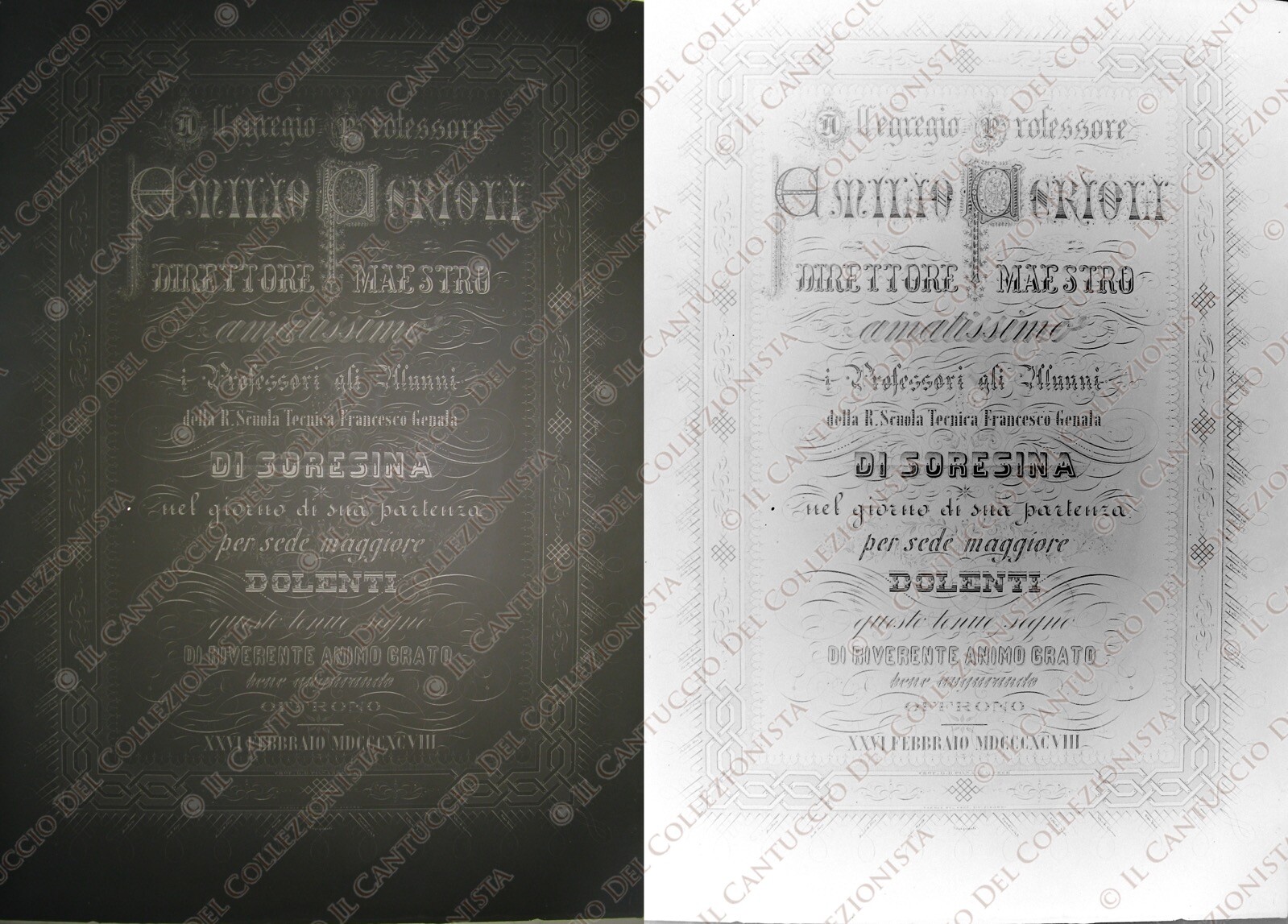 1898 Emilio CERIOLI school director Francesco Genala Soresina Cremona