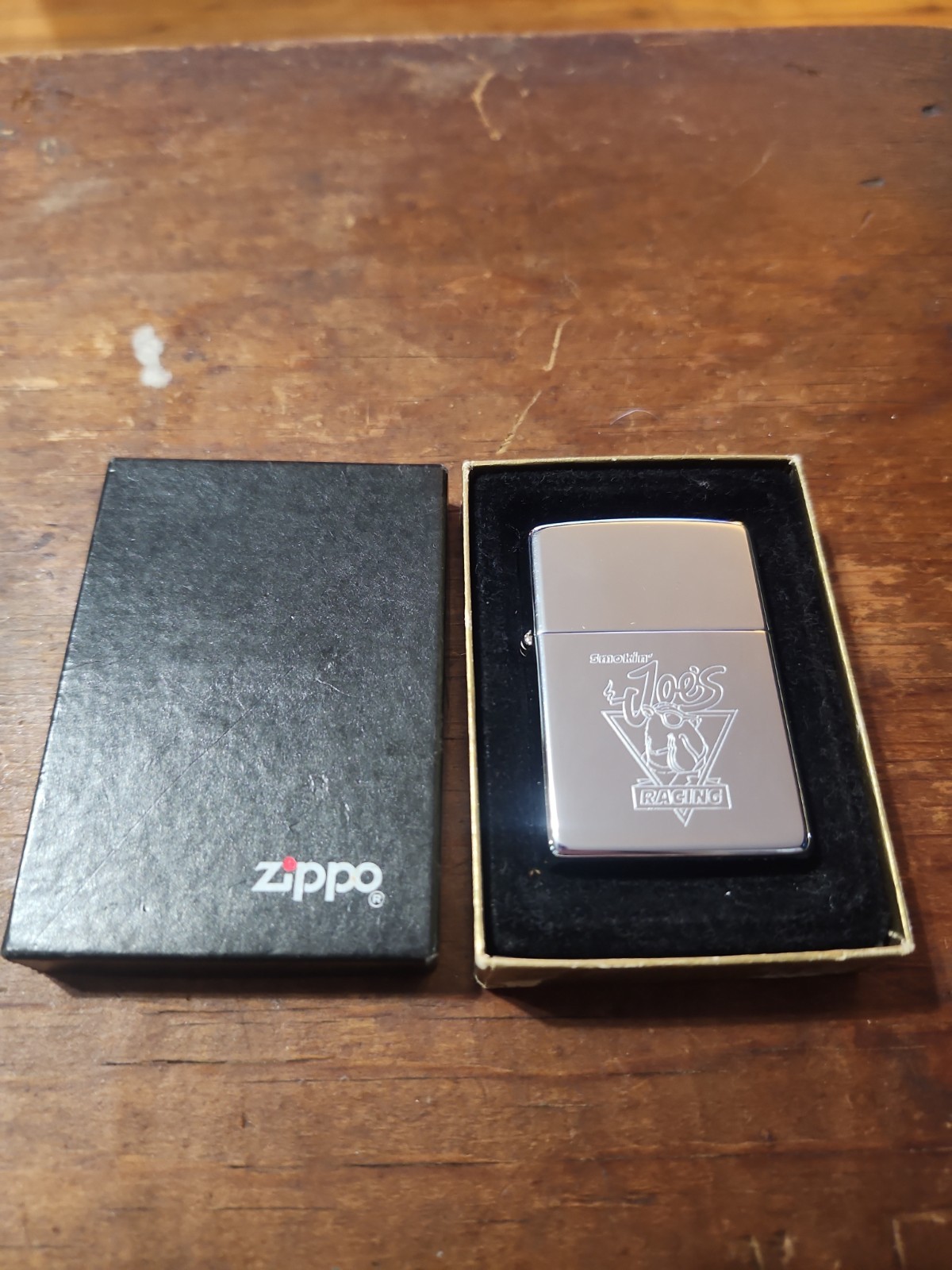 1994 Zippo Smokin\' Joe\'s Racing Polished Chrome Etched in Case
