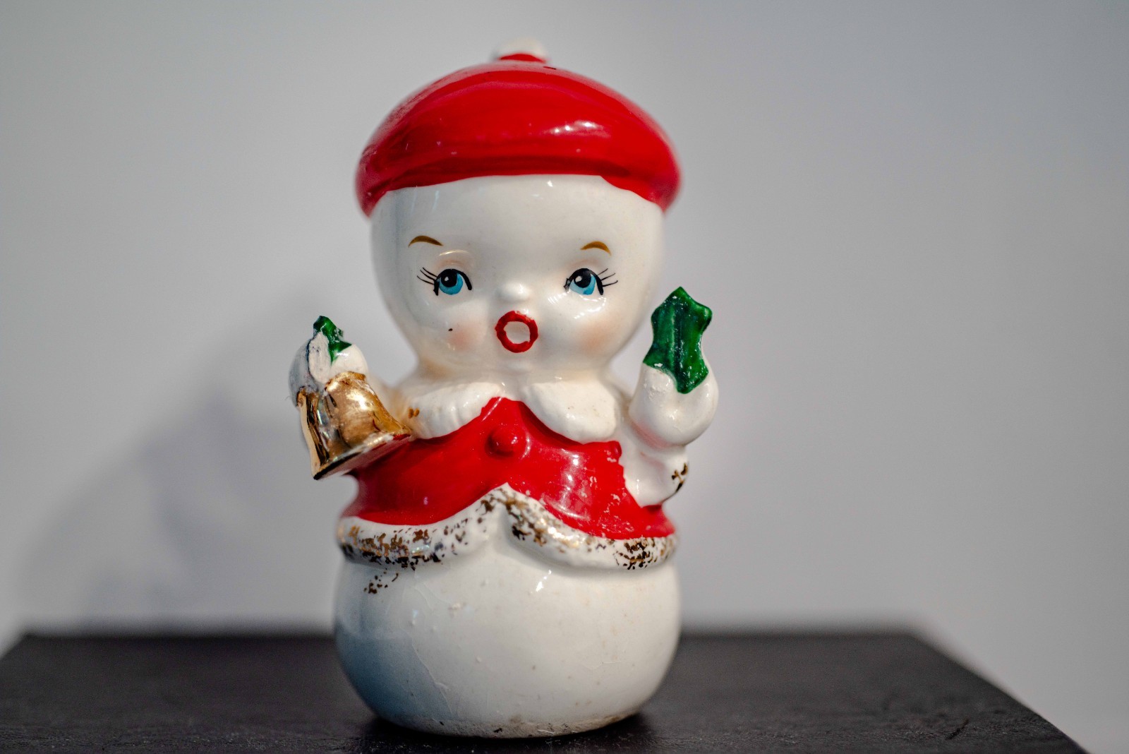 Rare Vintage Anthropomorphic Christmas Snowman Figurine Japan Napco Norcrest Hol