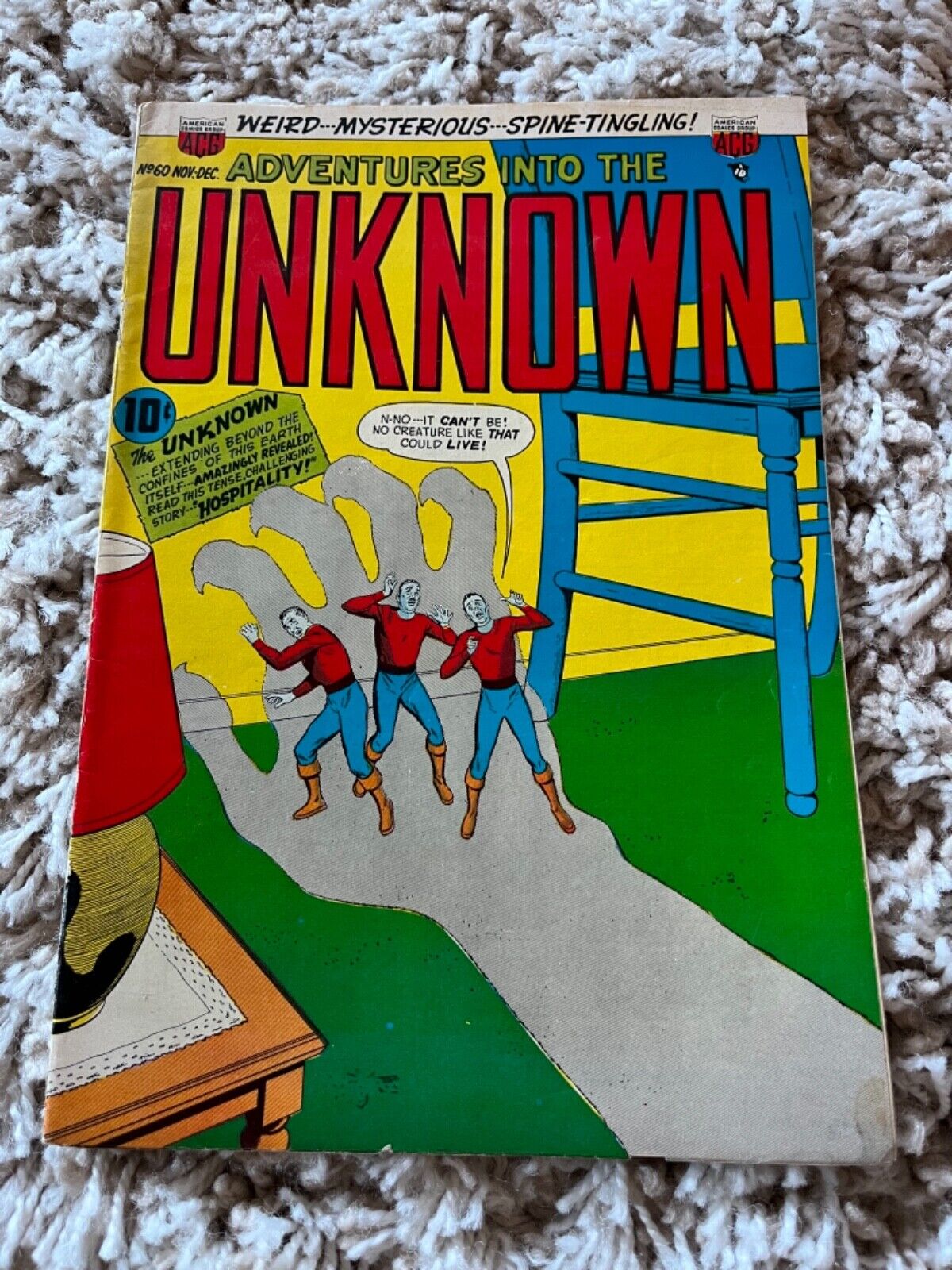 Adventures Into the Unknown #60 F-VF 7.0 1954