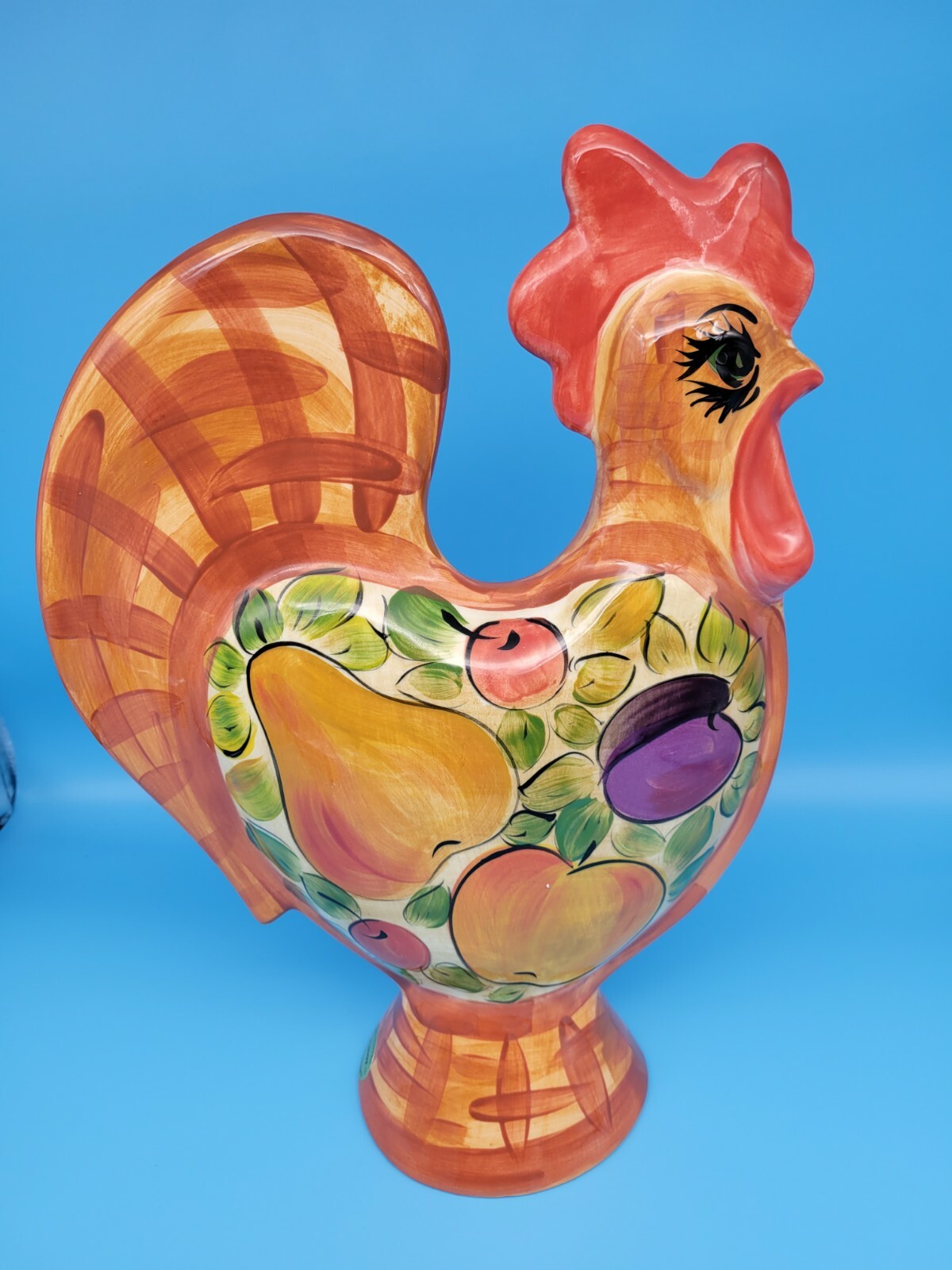 Vintage Anatoly Turov Ceramic Art Pottery Large Rooster 13 3/4\
