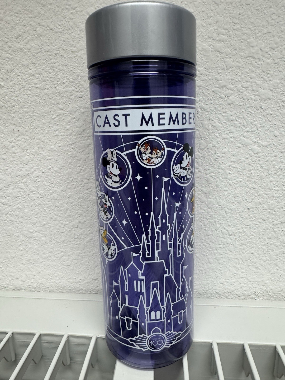New Disney 100 Years of Wonder Cast Member Exclusive Water Bottle - Purple
