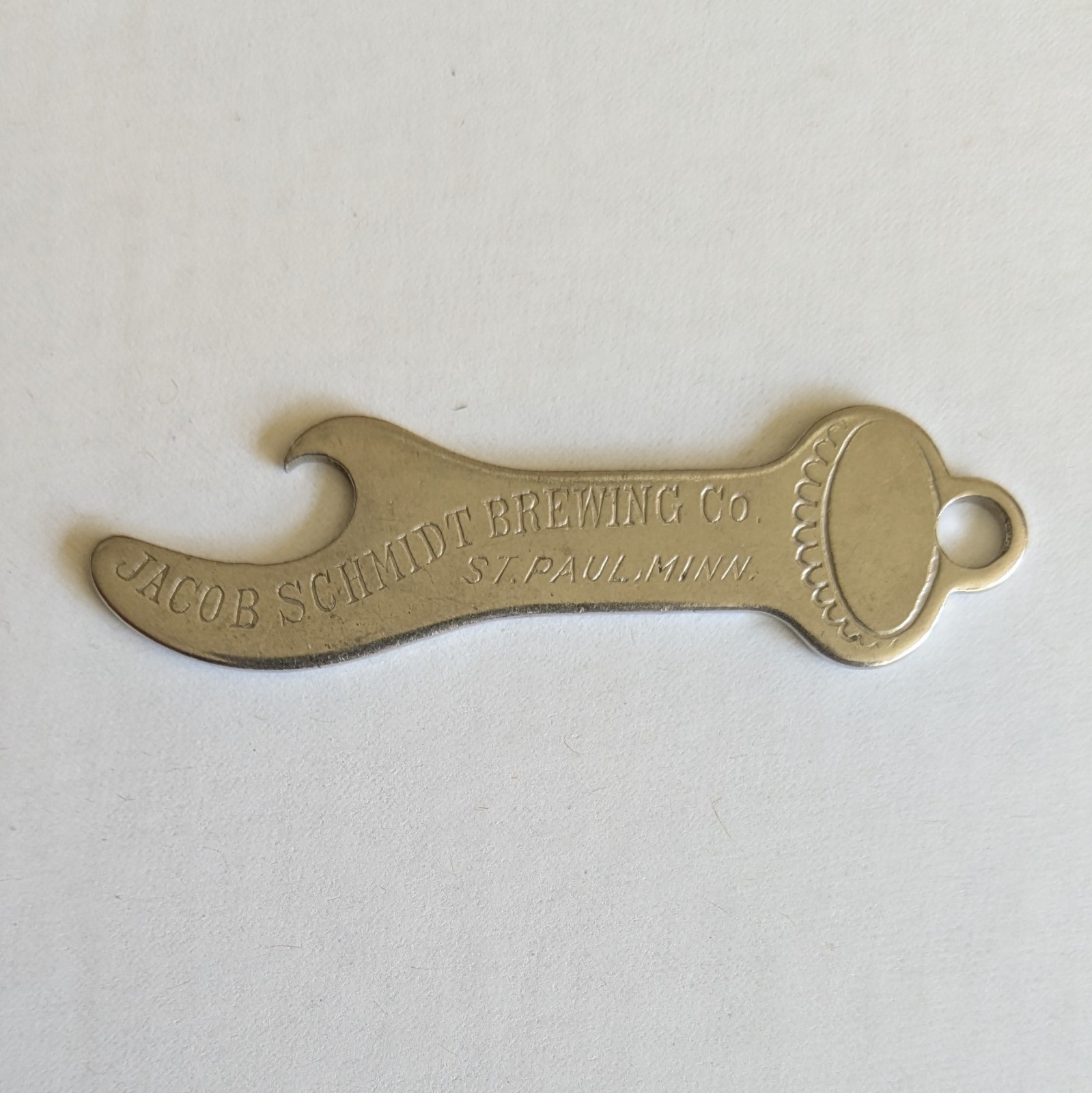 Vtg 1930s Jacob Schmidt Brewing Co City Club Beer Bottle Opener - Keychain VNice