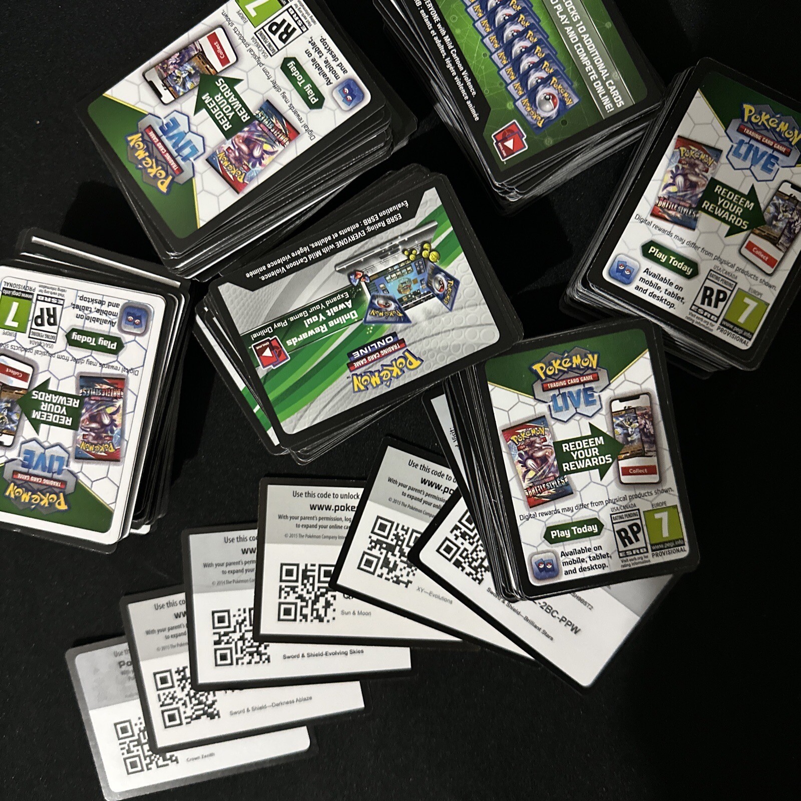 100x Pokemon TCG Online Code Cards from Random Sets 2014- 2023
