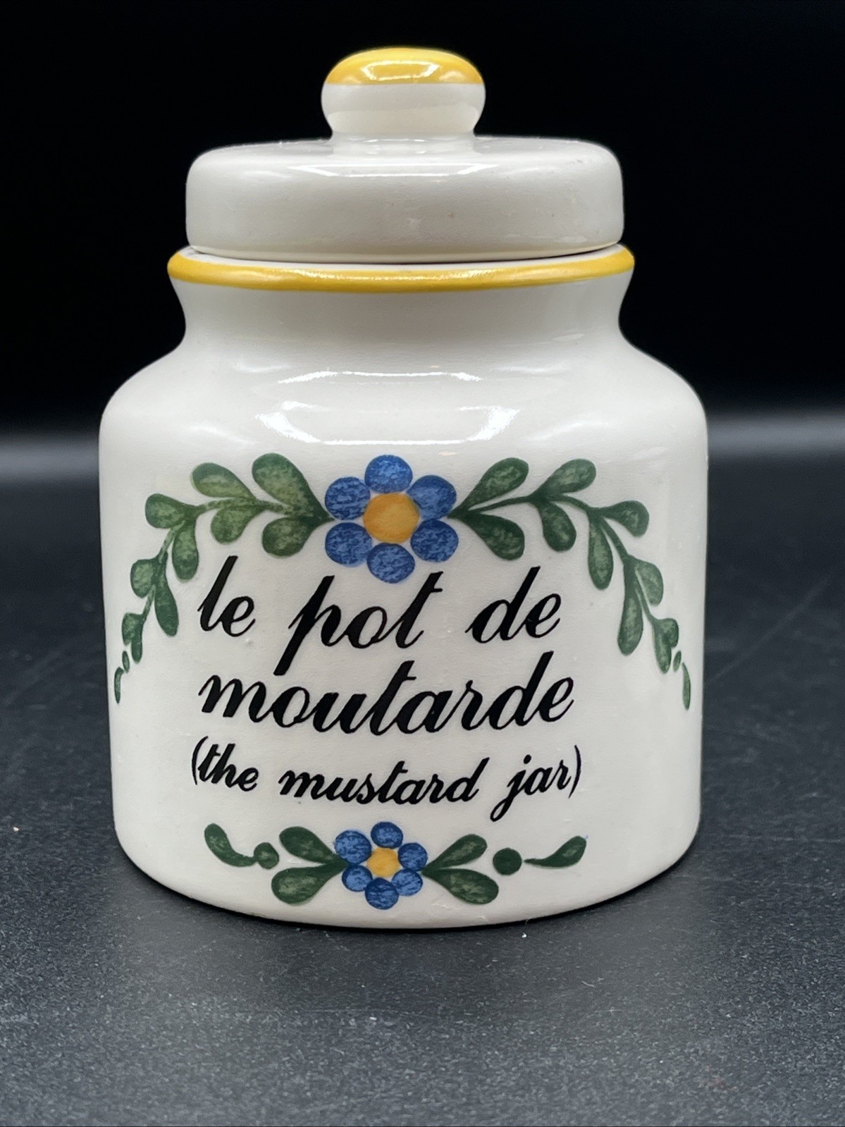Vintage Le Pot De Moutarde The Mustart Jar France