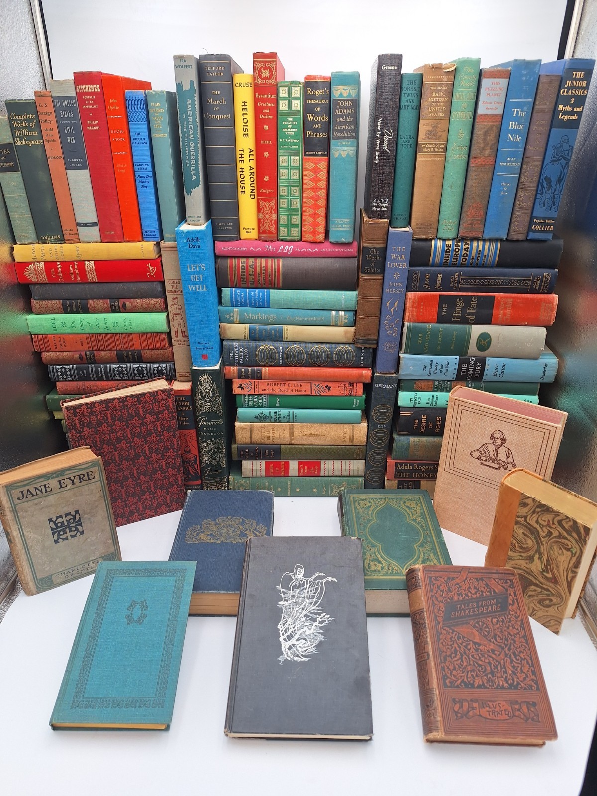 Lot of 10 Vintage Old Rare Antique Hardcover Books - Mixed Color - RANDOM 